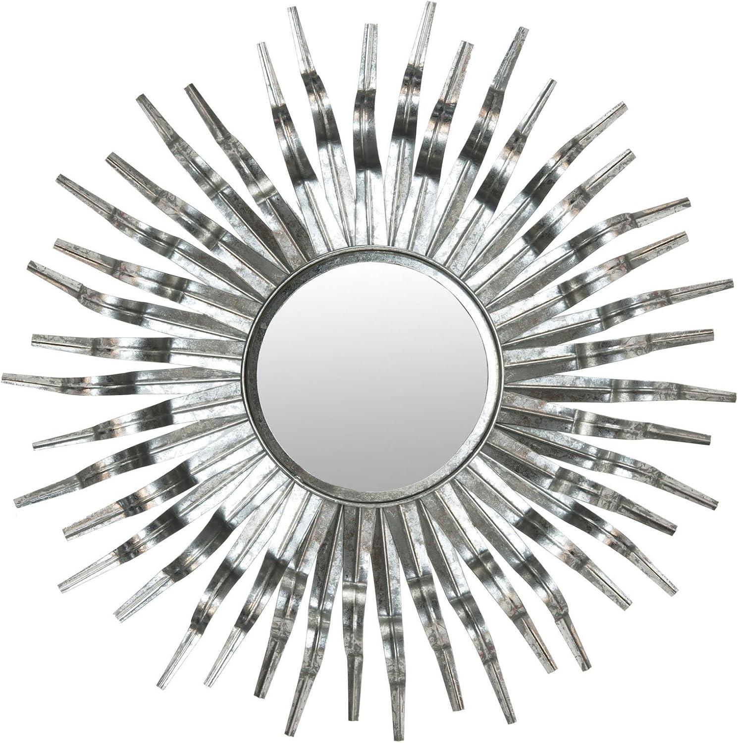 SAFAVIEH Round Metallic Sunburst Wall Mirror, Gold