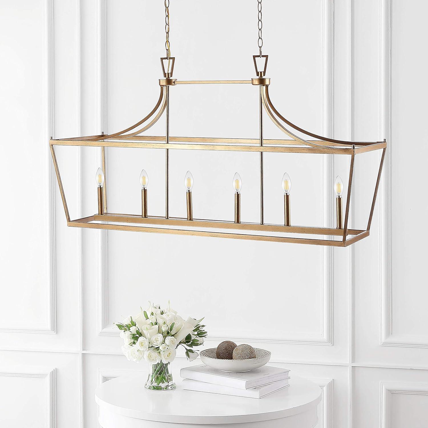 Aroris 6 Light 49" Pendant - PND4093 - Oil Rub Bronze - Safavieh