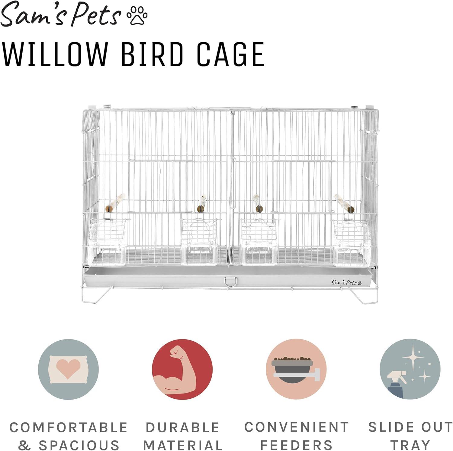 Willow 24'' Bird Cage In White