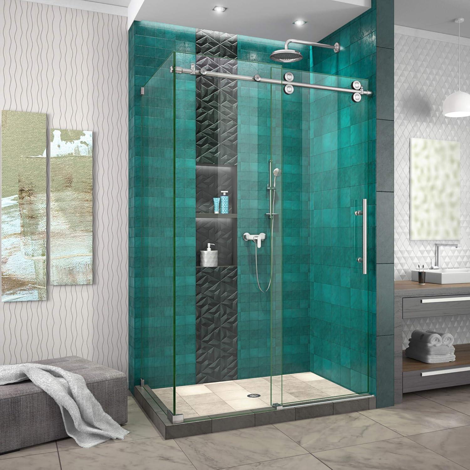 Enigma-XO 48.38" W x 32.5" D 76" H Frameless Rectangle Shower Enclosure