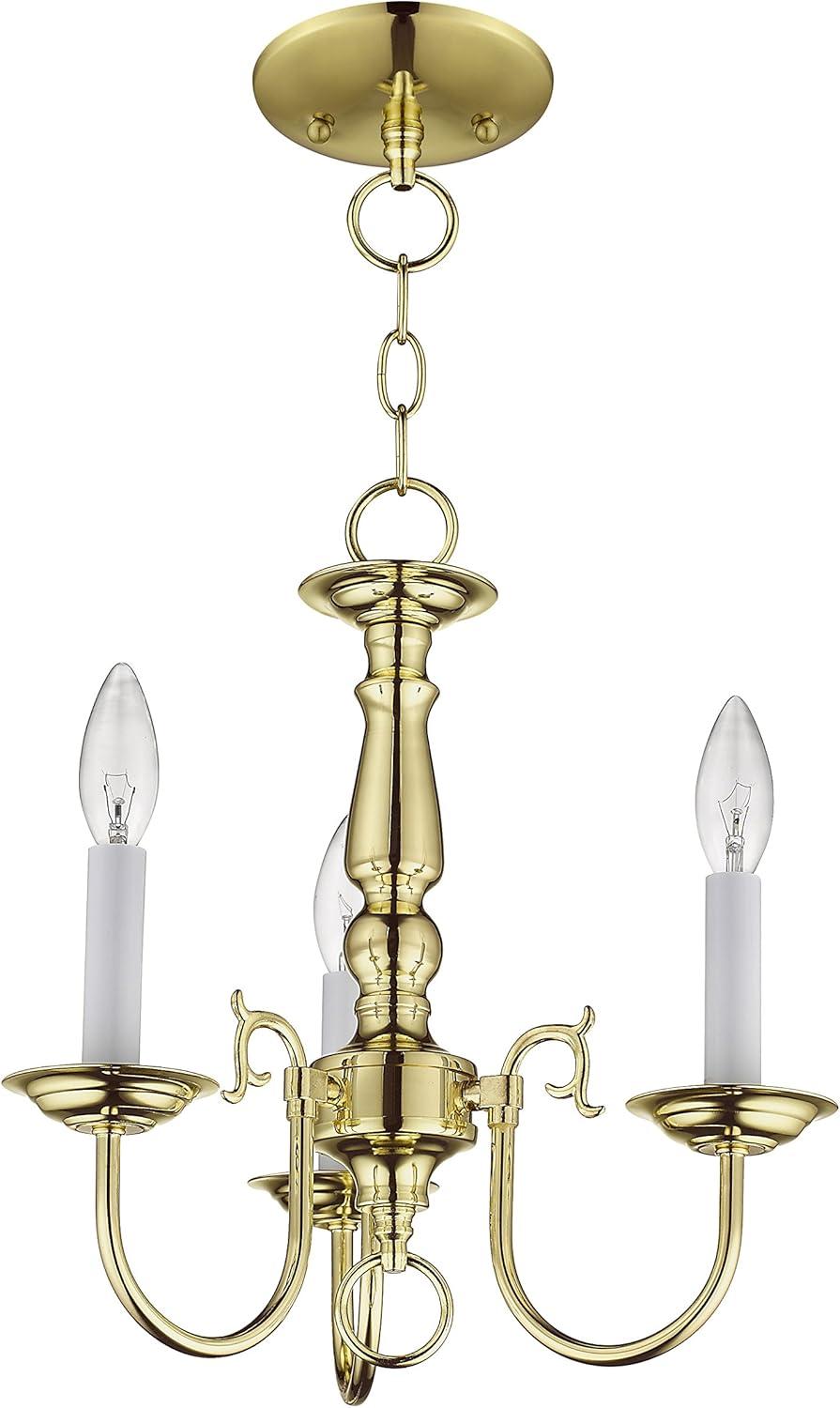 Livex Lighting Williamsburgh 3 - Light Chandelier in  Polished Brass