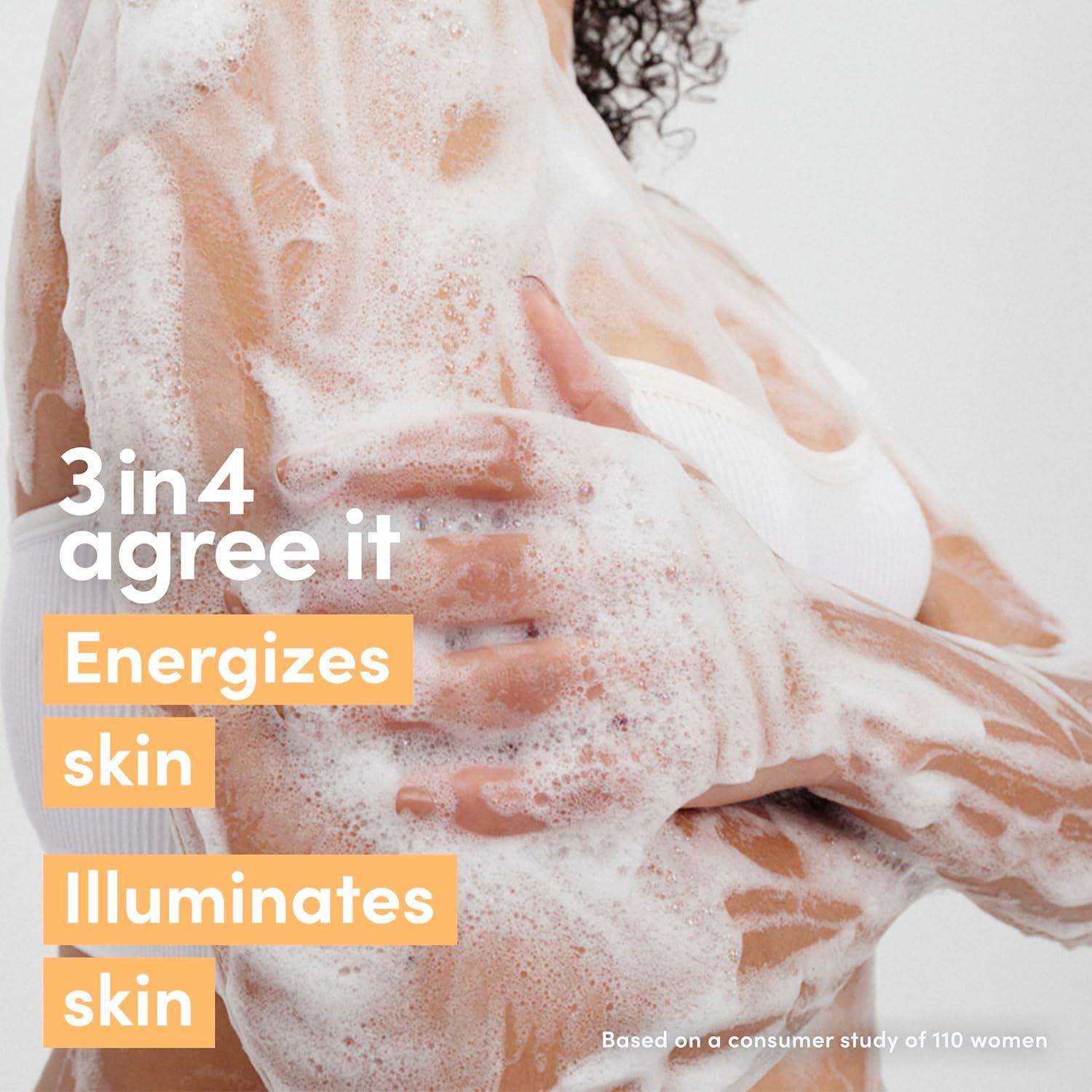 Dove Exfoliating Glow Recharge Body Wash for Women Brightening Serum with Vitamin C All Skin, 18.5 oz