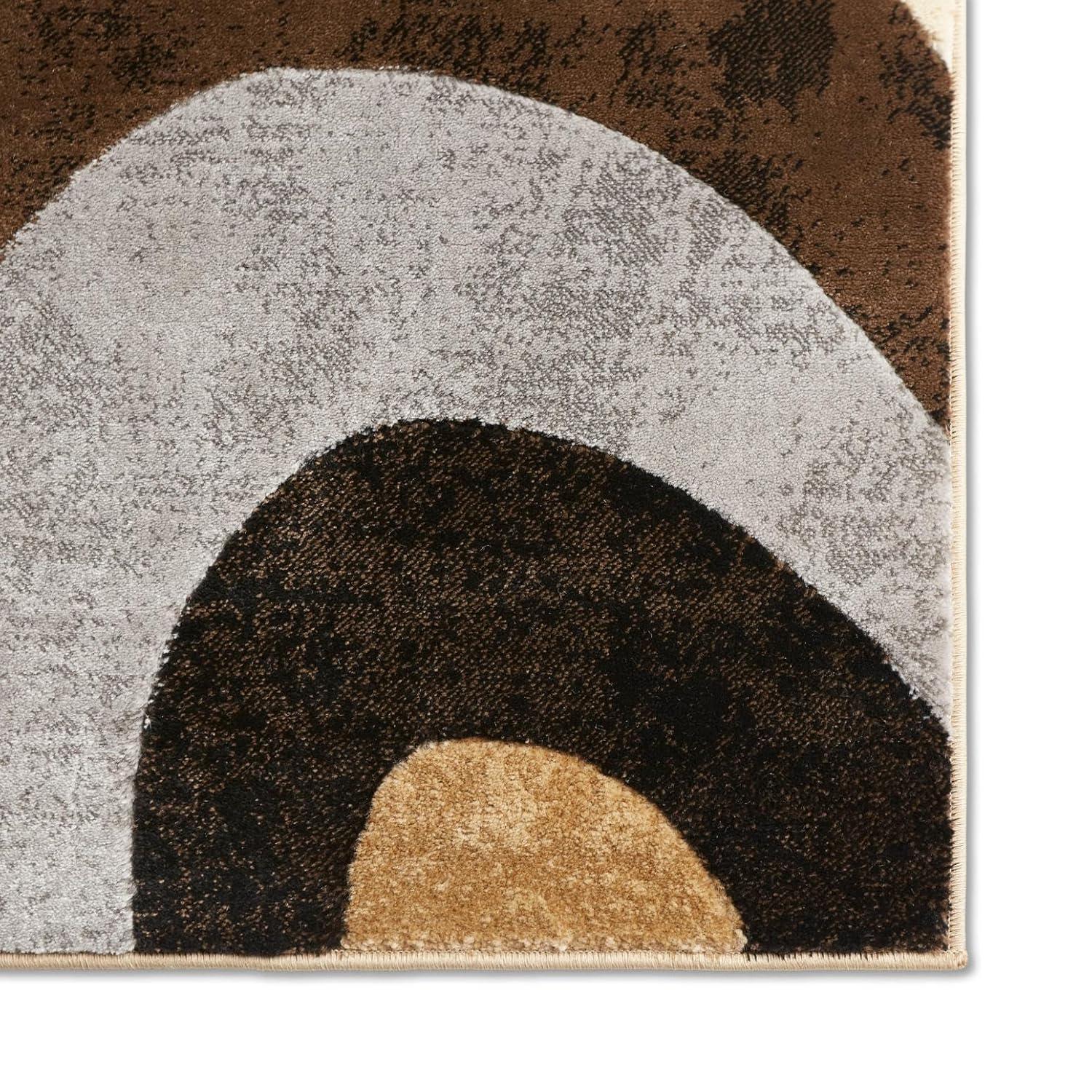 Home Dynamix Slade Contemporary Abstract Area Rug, Brown/Grey, 7'10"x10'6"