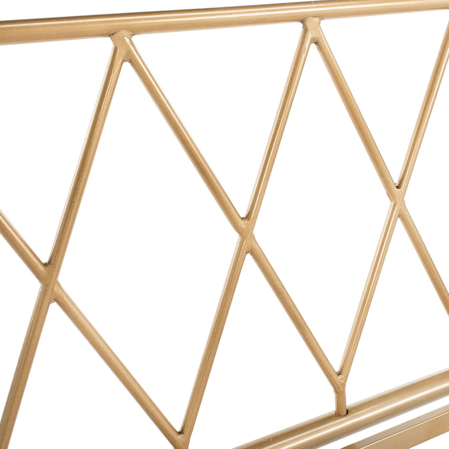 SAFAVIEH Gatsby Modern Glam Bed Frame, Queen, Gold