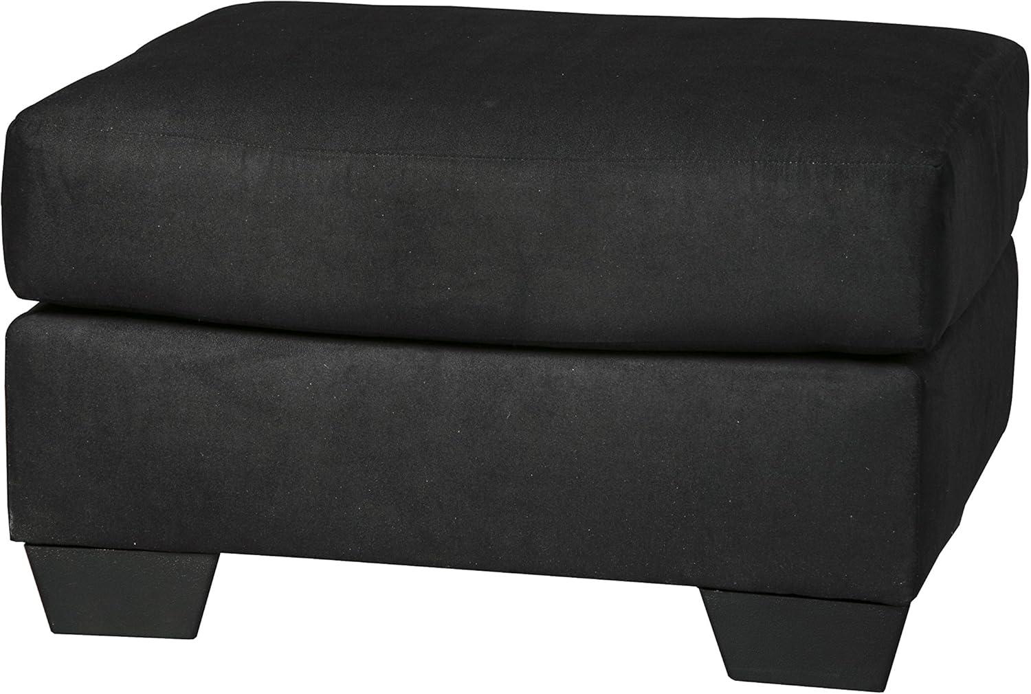 Signature Design by Ashley Contemporary Darcy Ottoman Microfiber Black