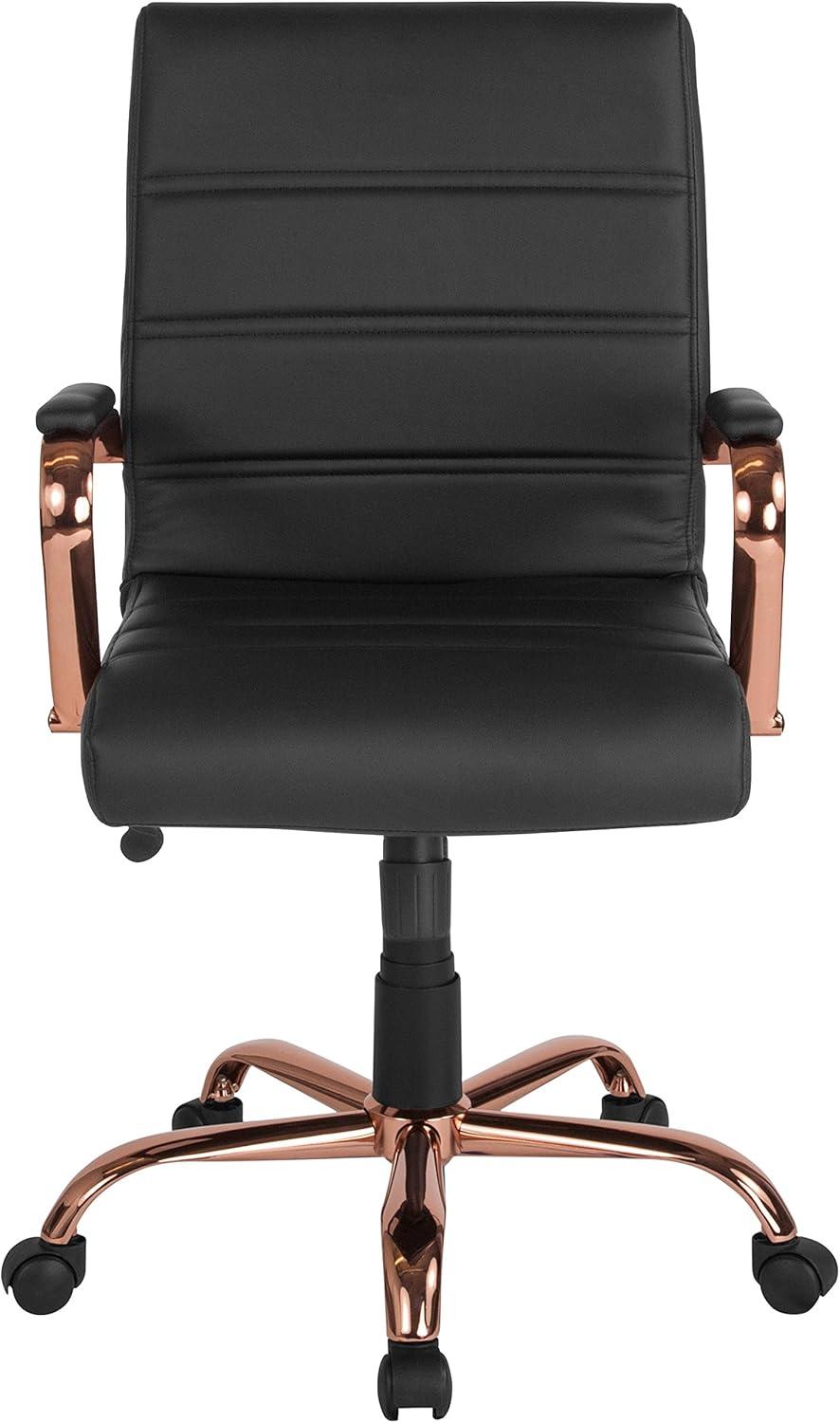 Flash Furniture Mid-Back Executive Swivel Office Chair with Metal Frame and Arms