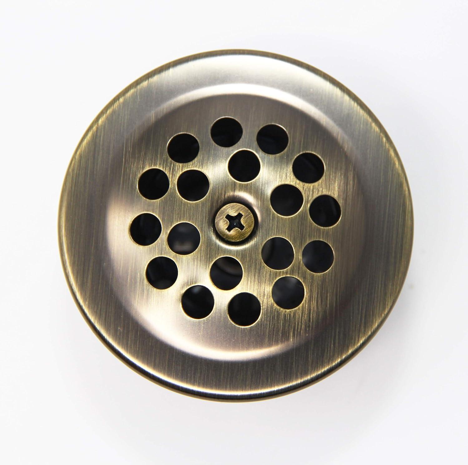 PF WaterWorks Bathtub/Bath Tub Drain Shoe Grid/Strainer Cover with Matching Screw;Antique Brass; PF0915-AB