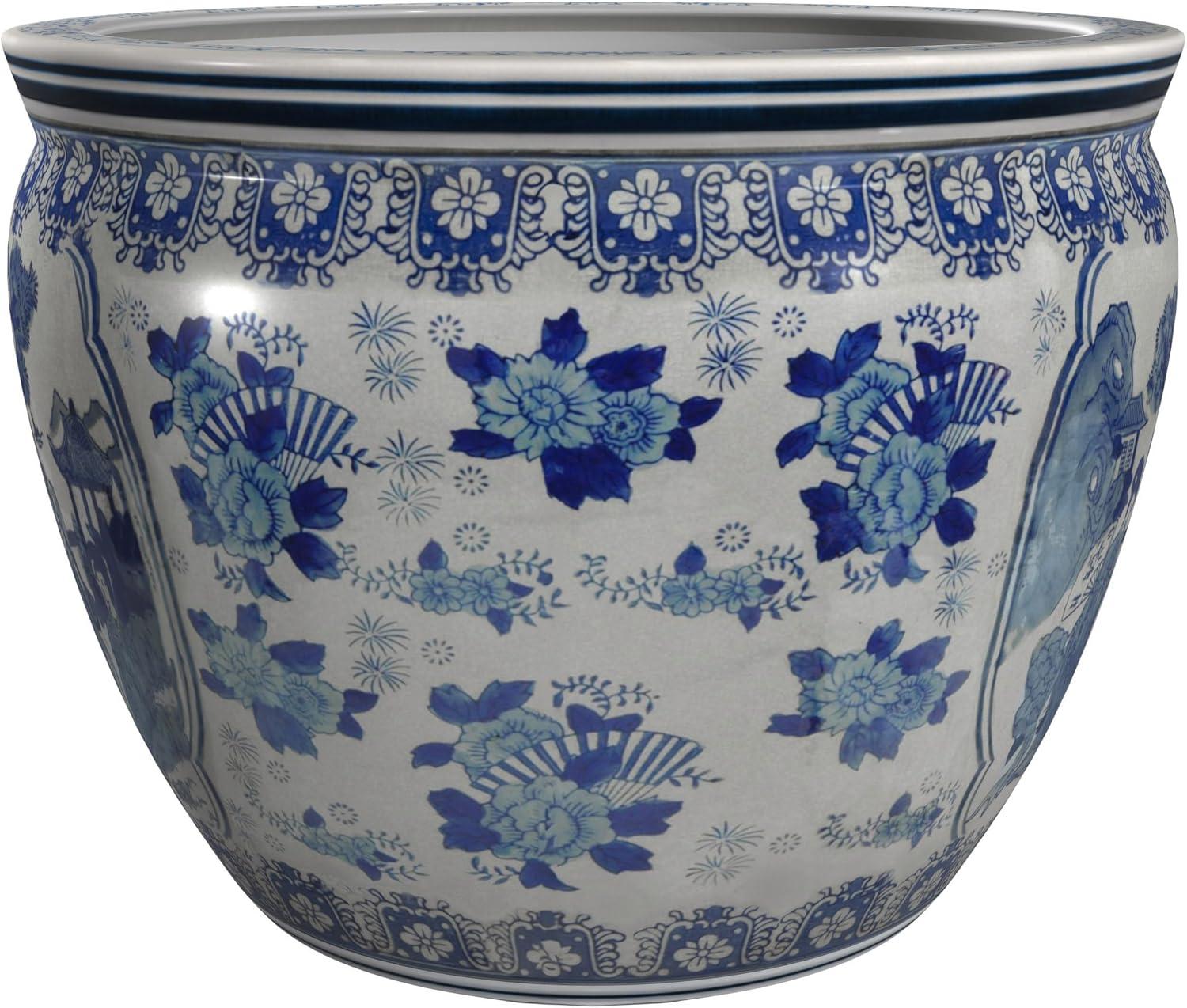 Large Blue and White Chinese Porcelain Pot Planter