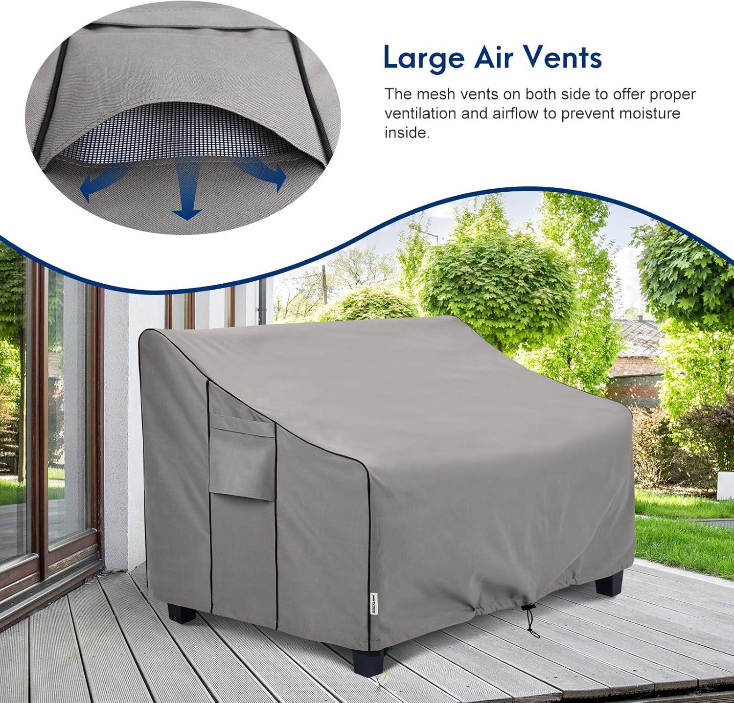 Outdoor Patio Furniture Covers Waterproof ,Durable 3-Seater Sofa Cover Fits up to 79W x 38D x 35H inches