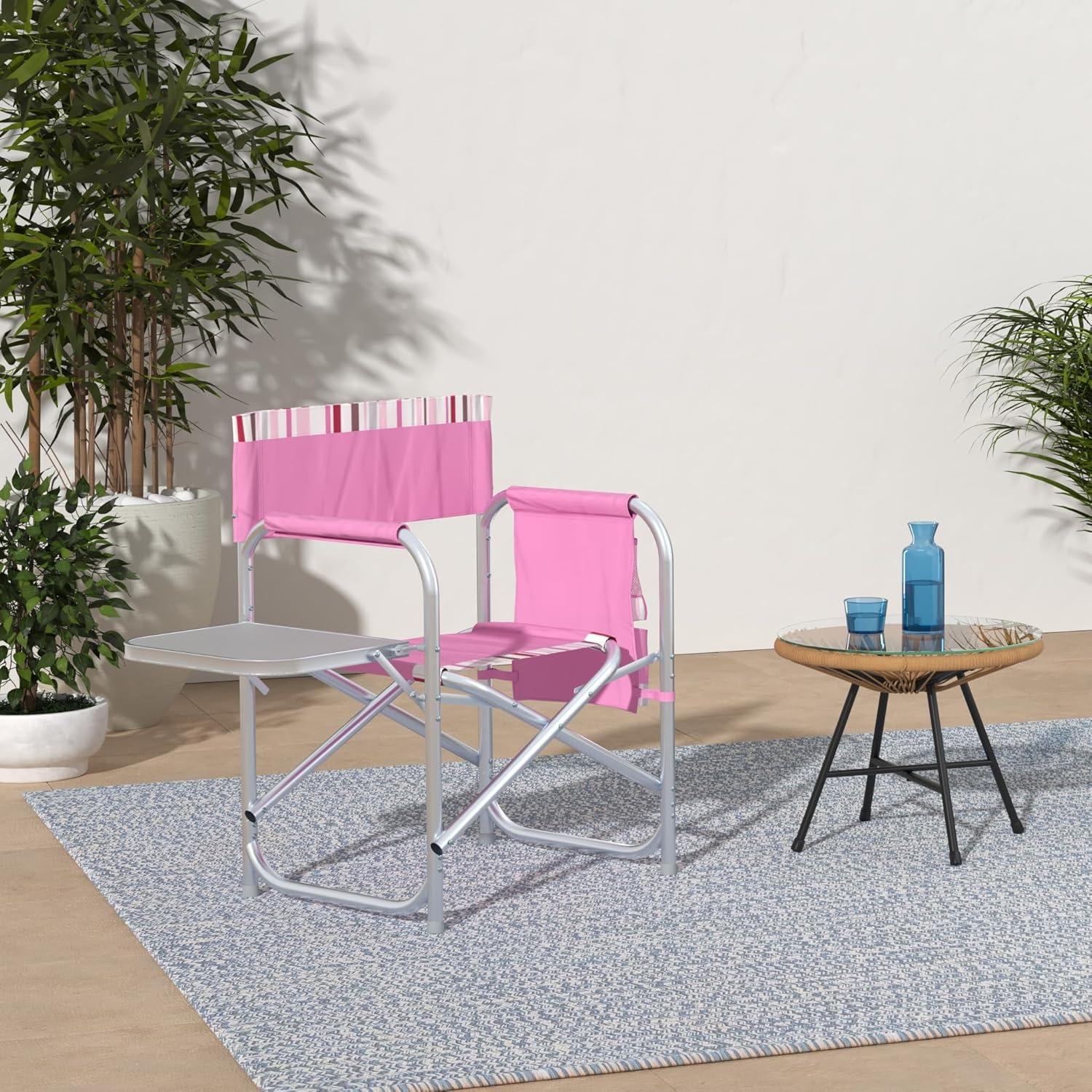 Sports Outdoor Portable Camp Chair with Side Table