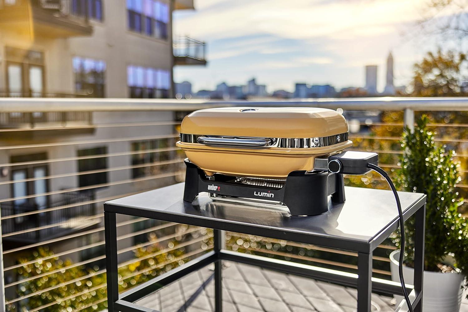 Weber Lumin Compact Electric Grill - Golden Yellow