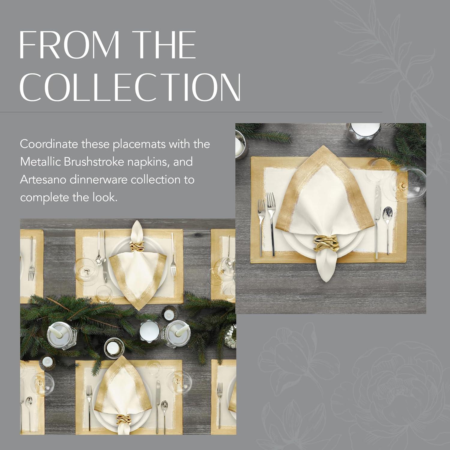 Villeroy & Boch Metallic Brushstroke Linen Blend Placemat & Reviews | Wayfair