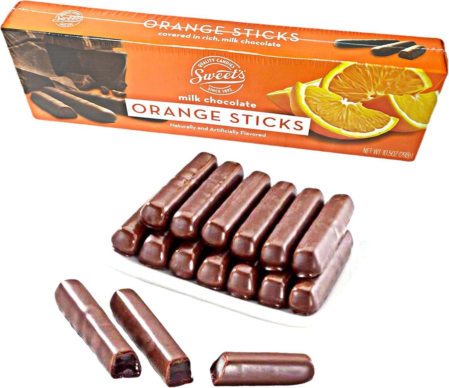 Sweet's Milk Chocolate Orange Sticks Box, 10.5 oz.
