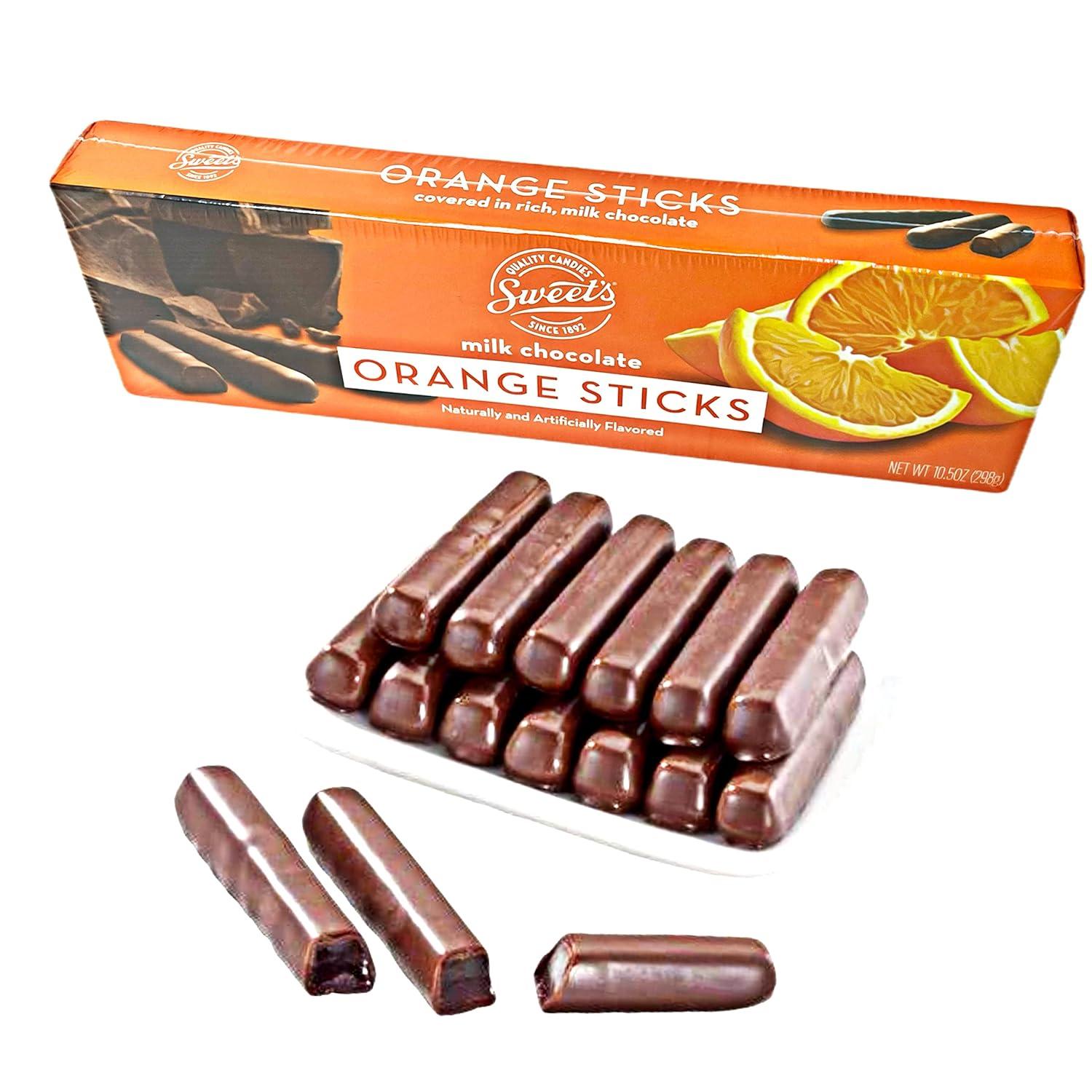 Sweet's Milk Chocolate Orange Sticks Box, 10.5 oz.
