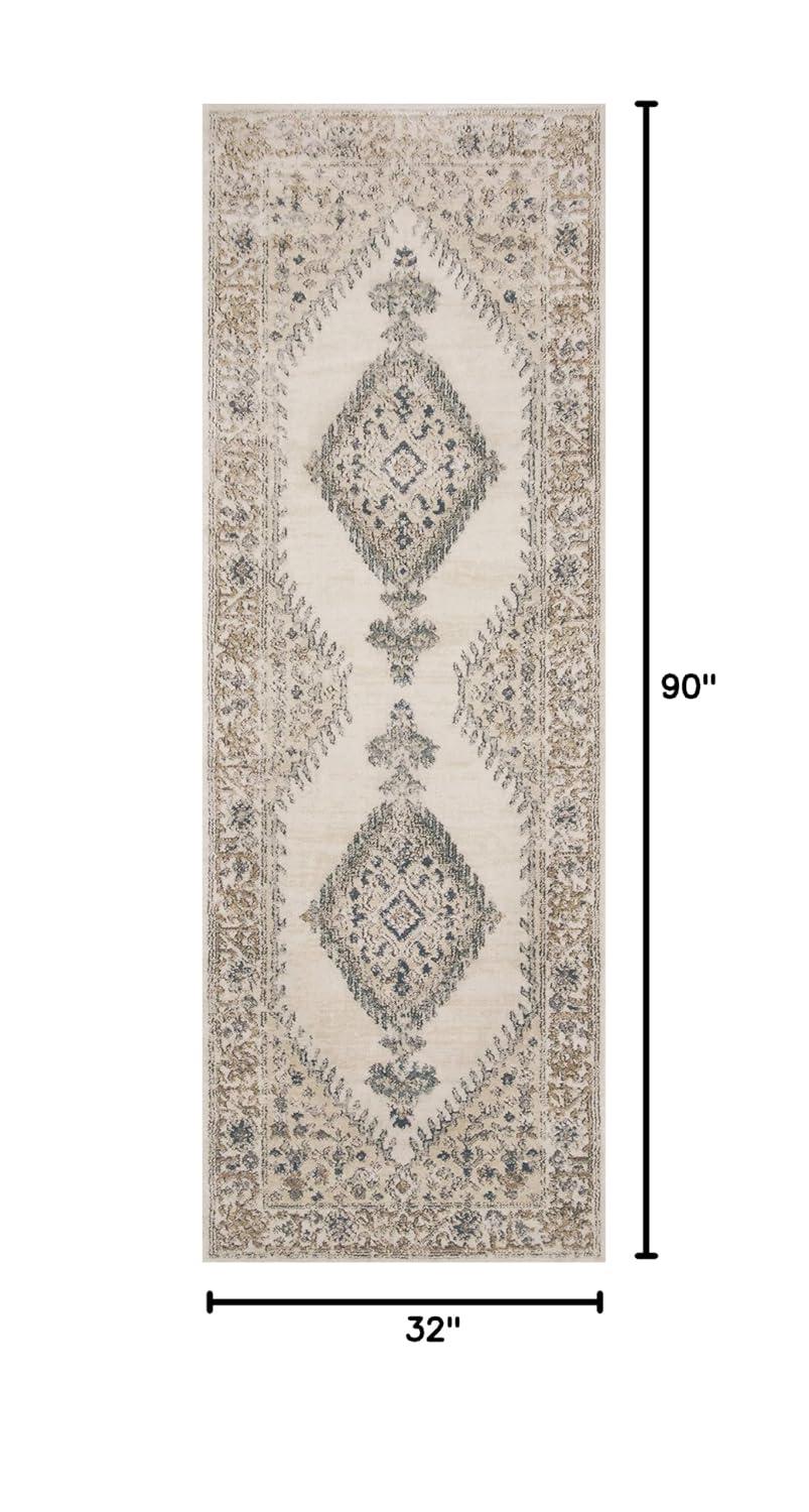 Loloi Teagan Oatmeal / Ivory 2'-8" x 7'-6" Runner Rug