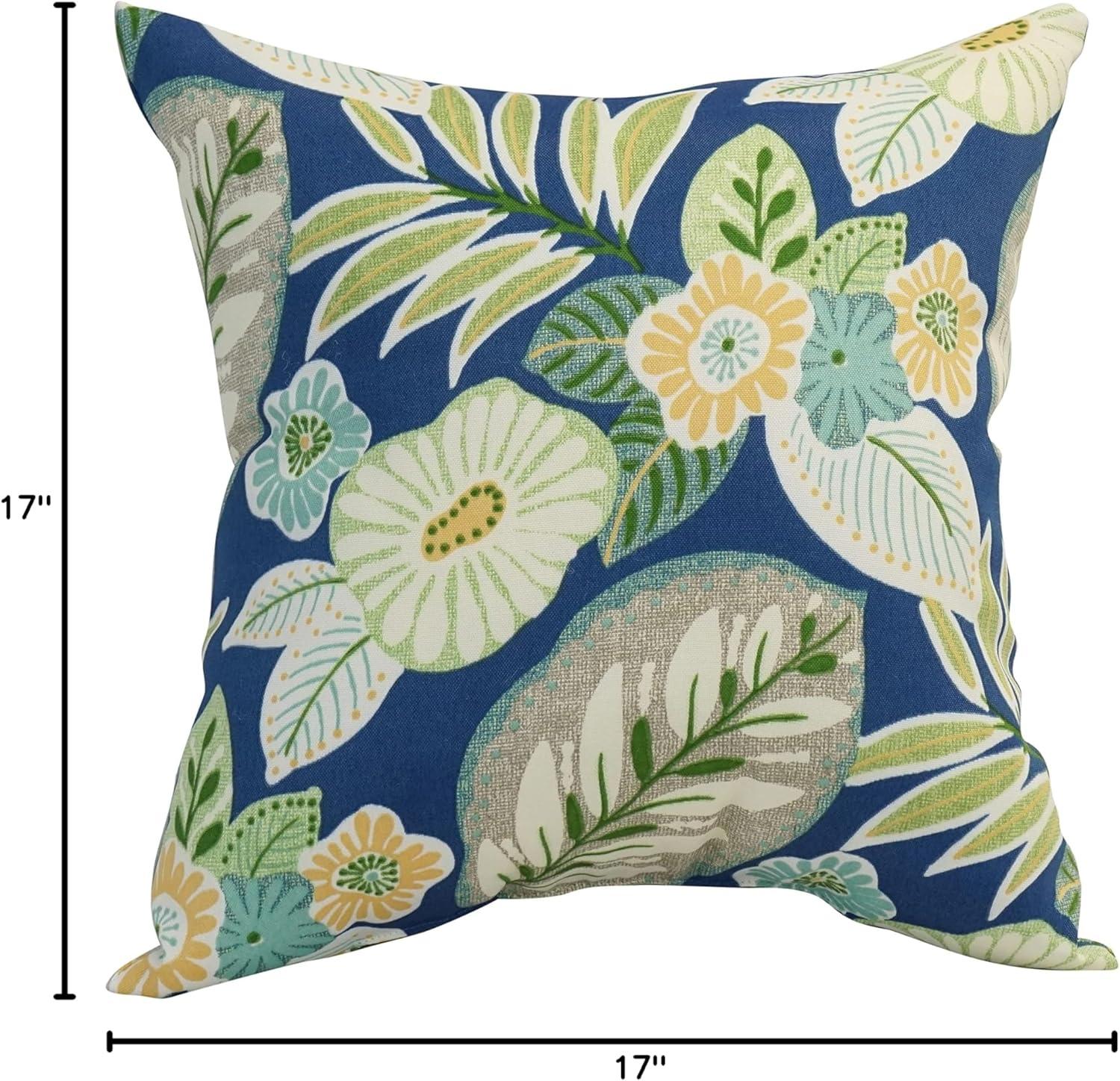Blazing Needles 9910-S4-OD-167 17 in. Square Polyester Outdoor Throw Pillows, Marlow Pool - Set of 4