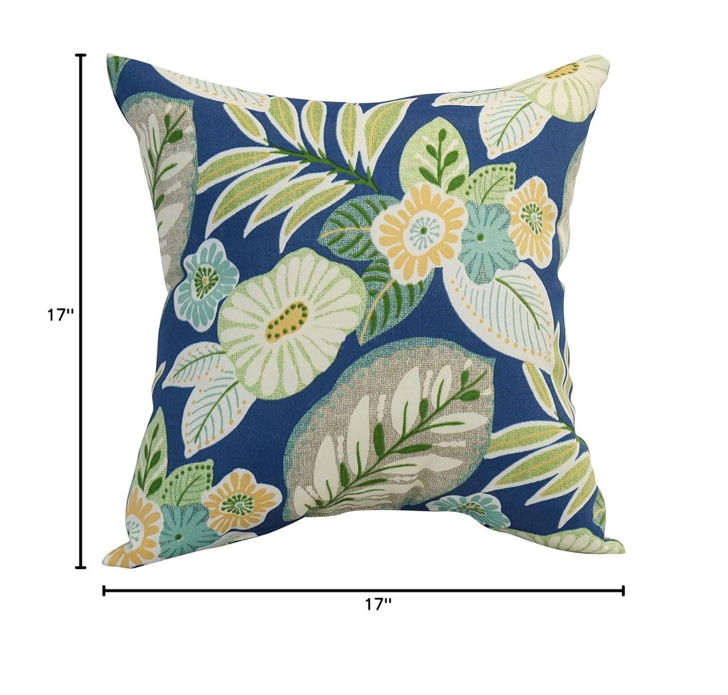 Blazing Needles 9910-S4-OD-167 17 in. Square Polyester Outdoor Throw Pillows, Marlow Pool - Set of 4