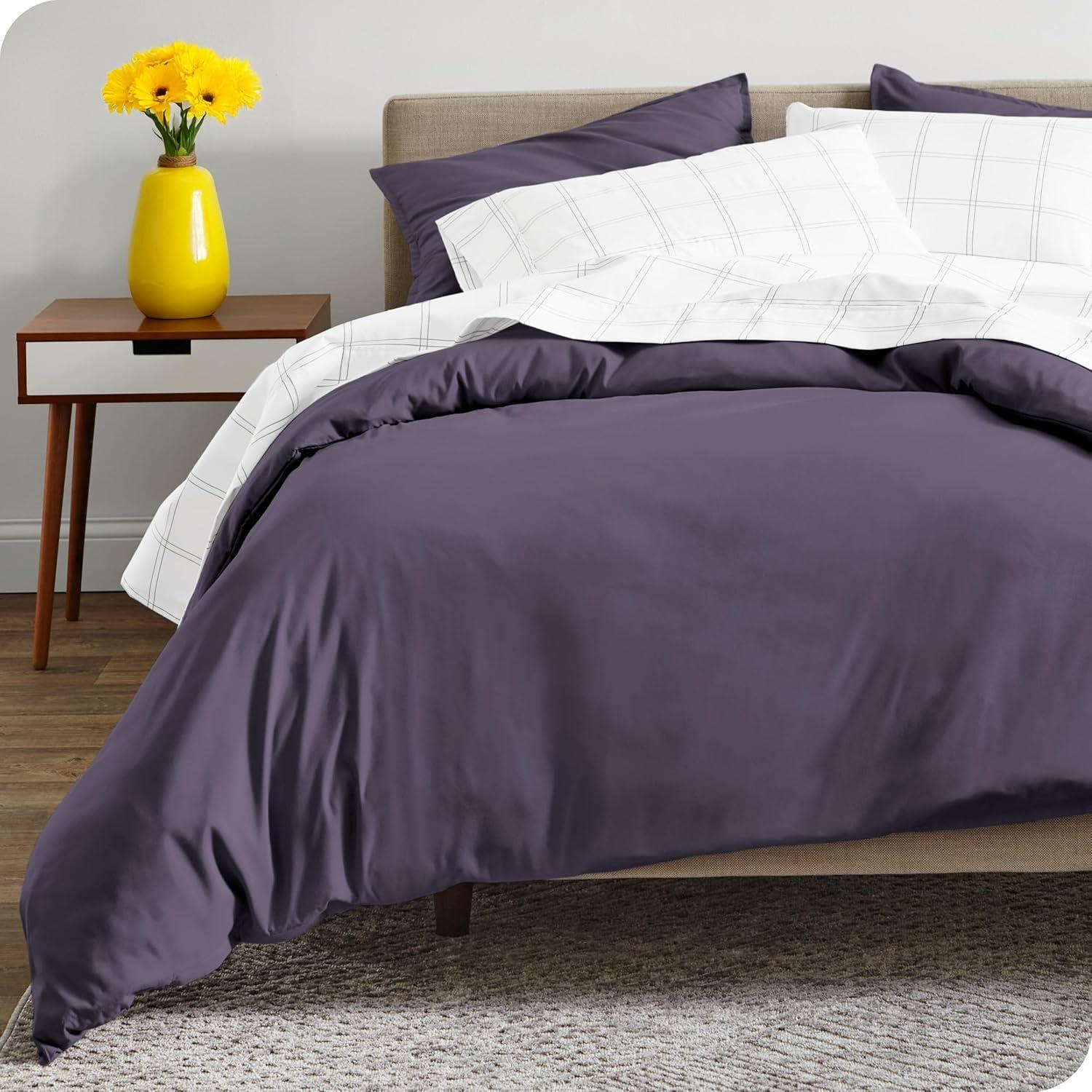 400 Thread Count Organic Cotton Sateen Duvet Cover and Sham Set by Bare Home