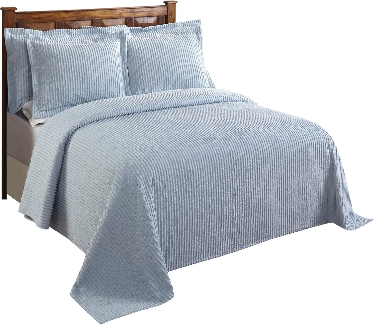 Better Trends Jullian 100% Cotton Tufted - Classic Stripe Bedspread Soft & Cozy Bedding for All Seasons, Machine Washable Coverlet