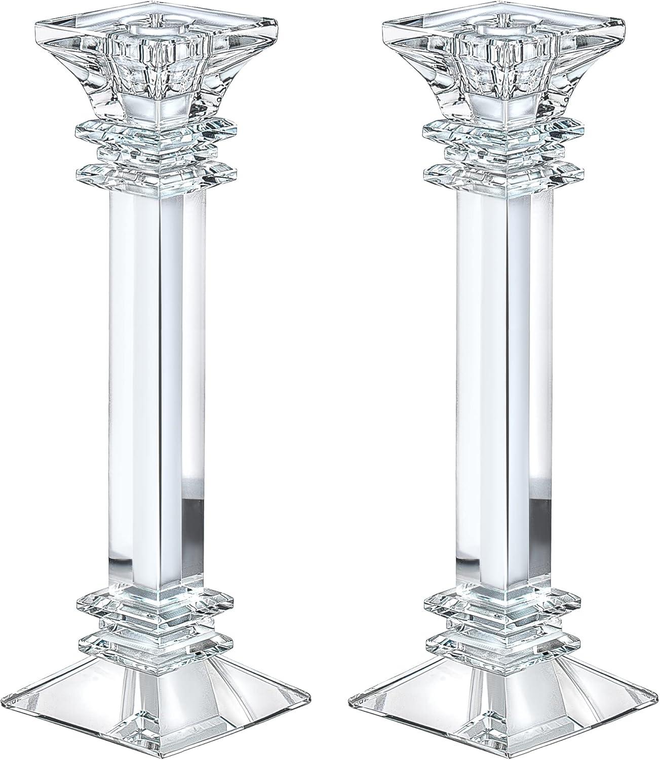 Elegant 11.8" Crystal Candlestick Holders Set of 2