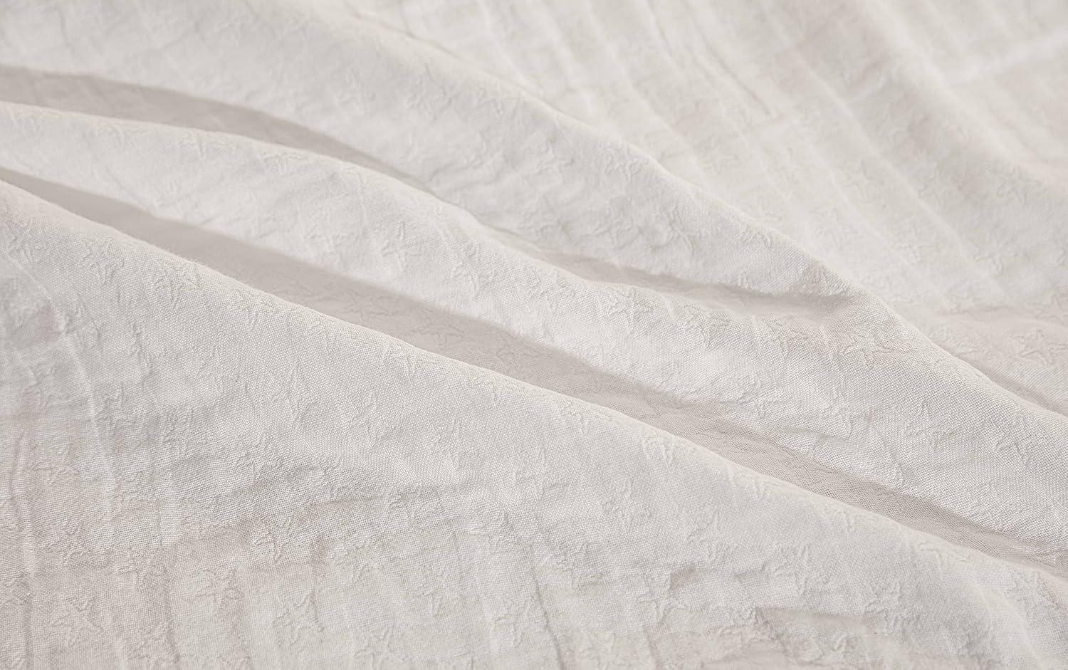 Sterling Creek Dawson White Star Muslin Blanket King Three Layers Lightweight Cotton Gauze Blanket King