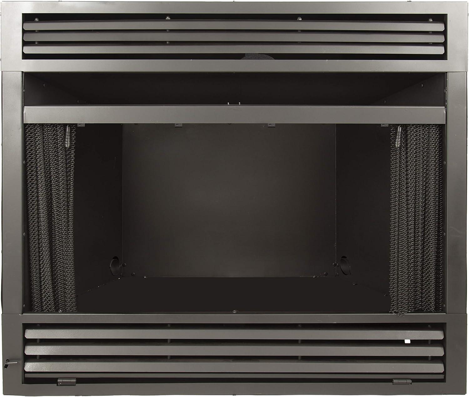 Black 32-Inch Vent-Free Dual Fuel Fireplace Insert