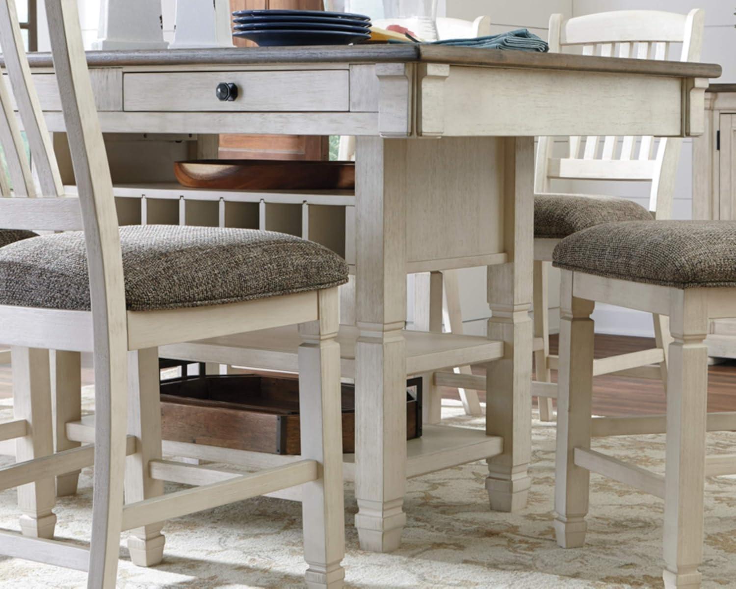 Ashley Bolanburg Engineered Wood Counter Height Dining Table in Two-Tone