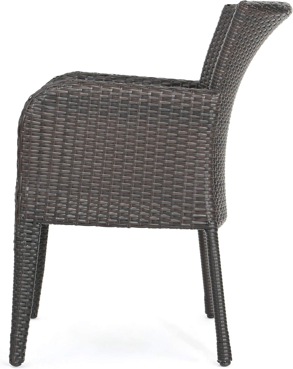 Yesurprise Patio Furniture Set, 2 Pieces Outdoor Wicker Dining Chairs with Comfortable Armrest and Backrest, Porch Reception Chairs for Deck, Dining Room, Living Room