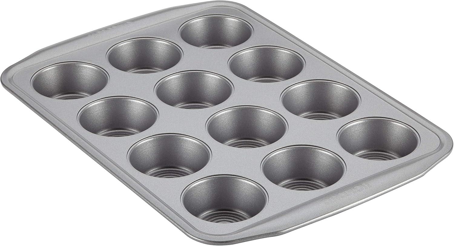 Circulon 12 Cup Muffin Pan Gray