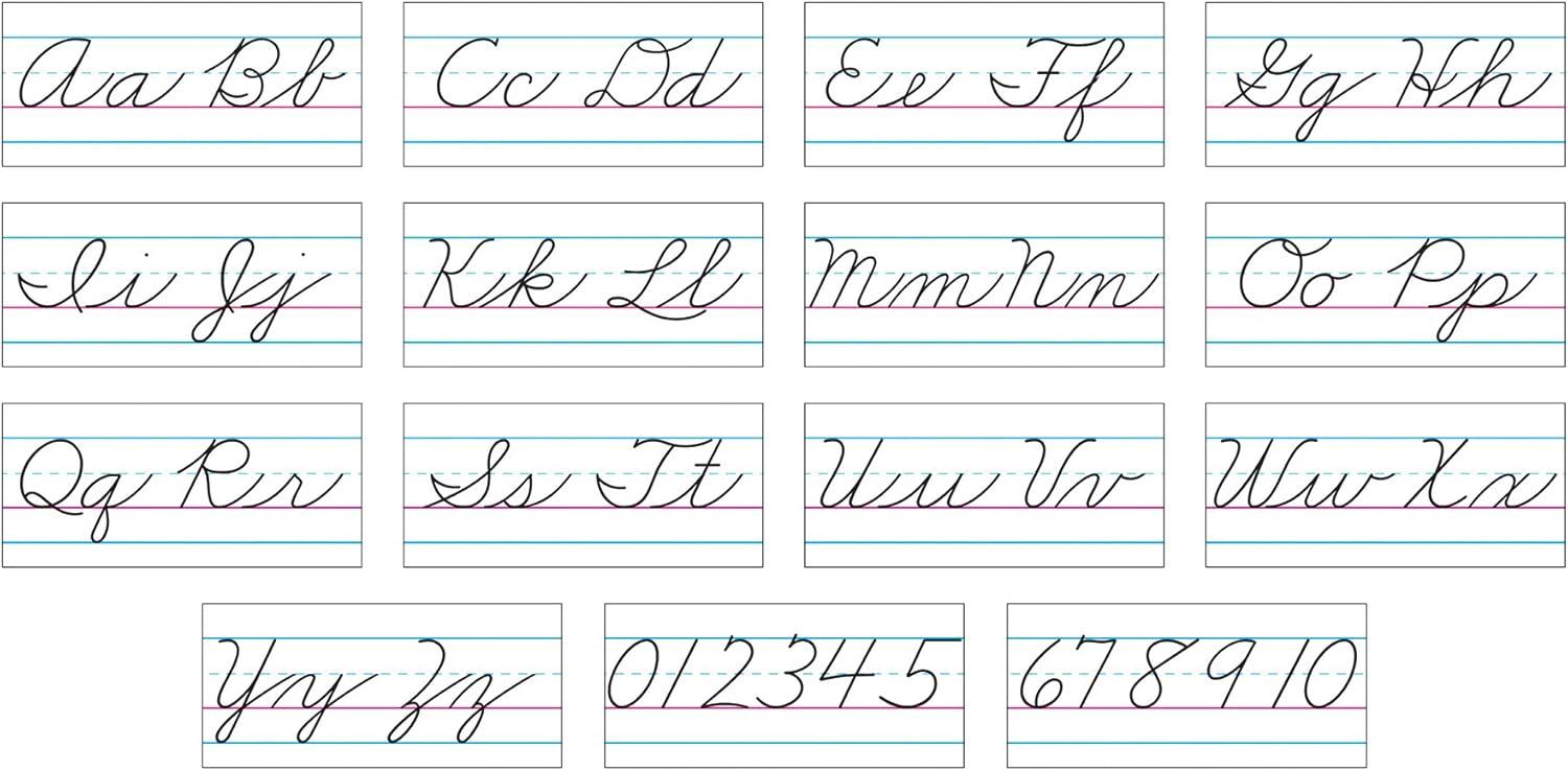 TREND Basic Alphabet Zaner-Bloser Cursive Bulletin Board Set