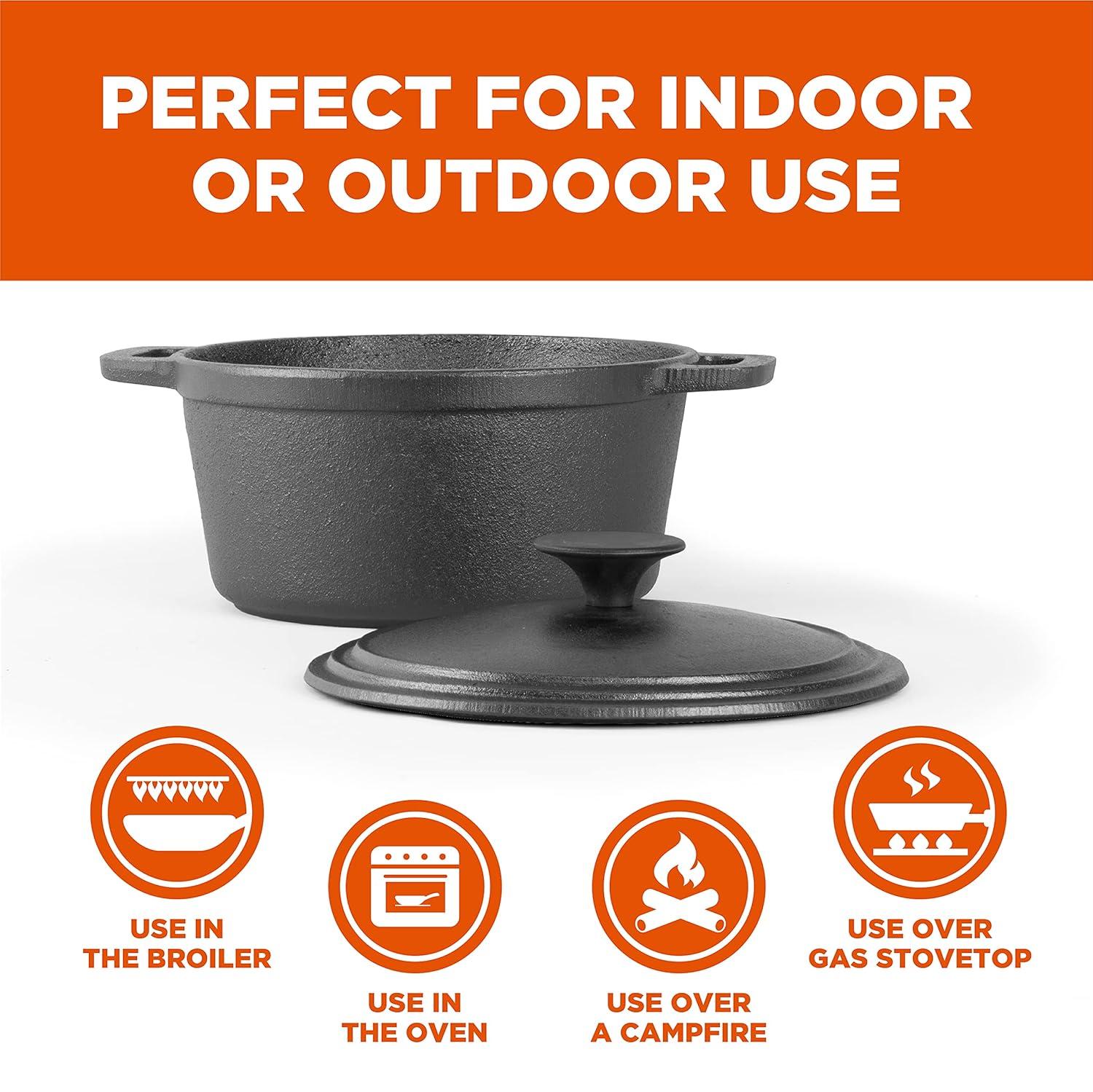 Commercial Chef Commercial Chef Cast Iron Dutch Oven