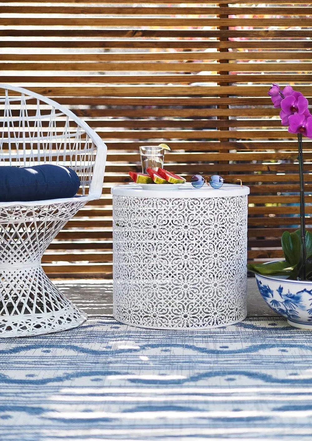 Momeni Riviera Transitional Indoor/Outdoor Area Rug, Blue, 8' X 10'