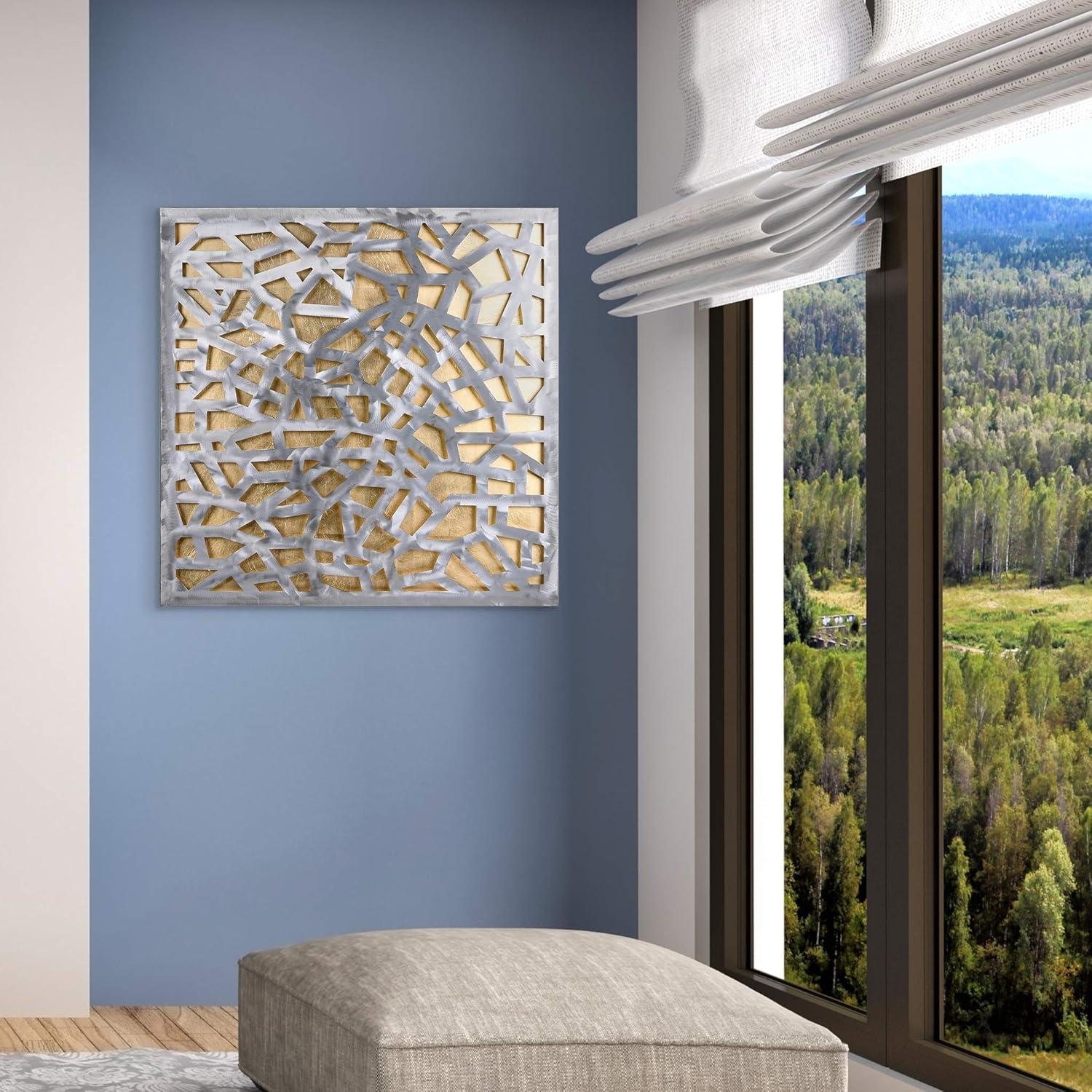 CG INTERNATIONAL TRADING Modern Abstract Wall Decor on Metal