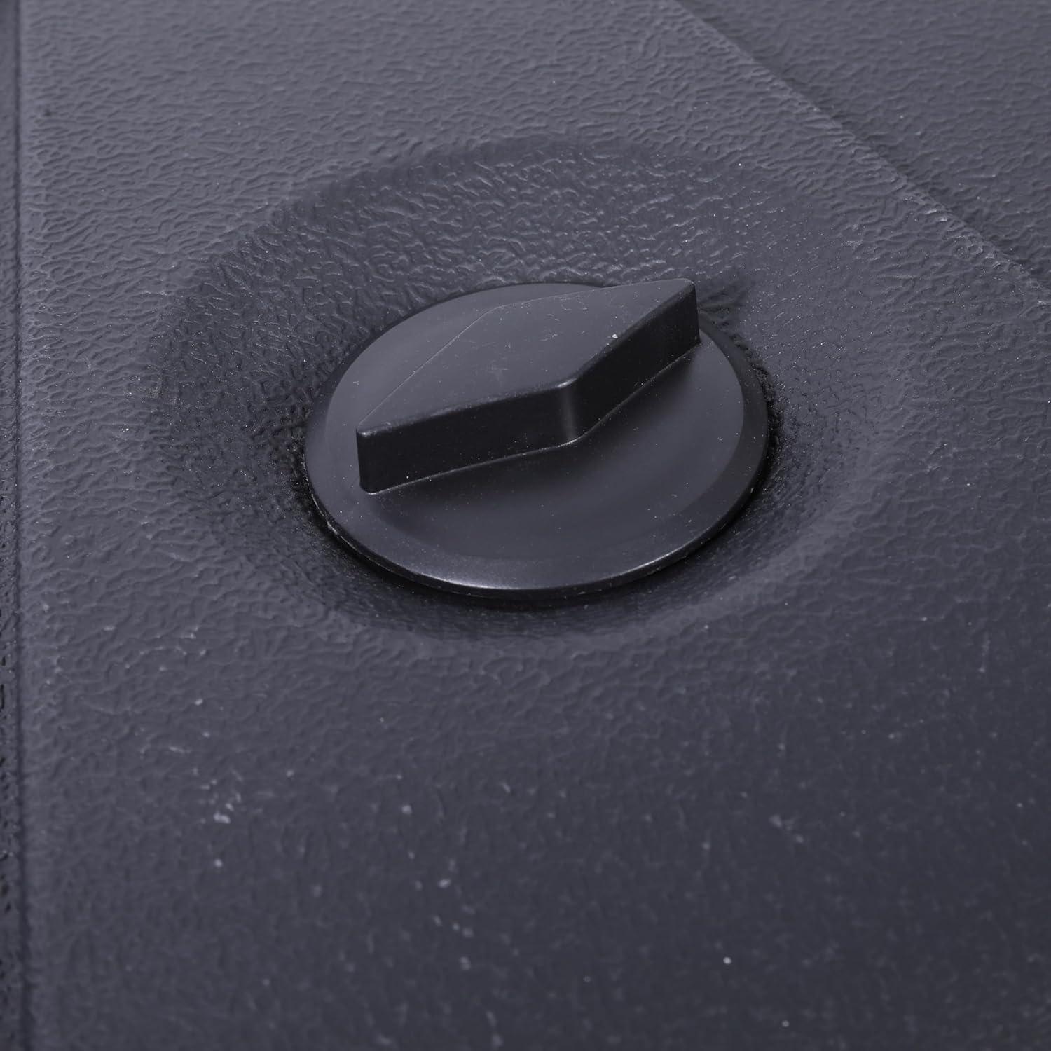 Flash Furniture Hank Heavy Duty Weather-Resistant Universal Offset Umbrella Base with Grooved Handles and Built-In Wheels in Black