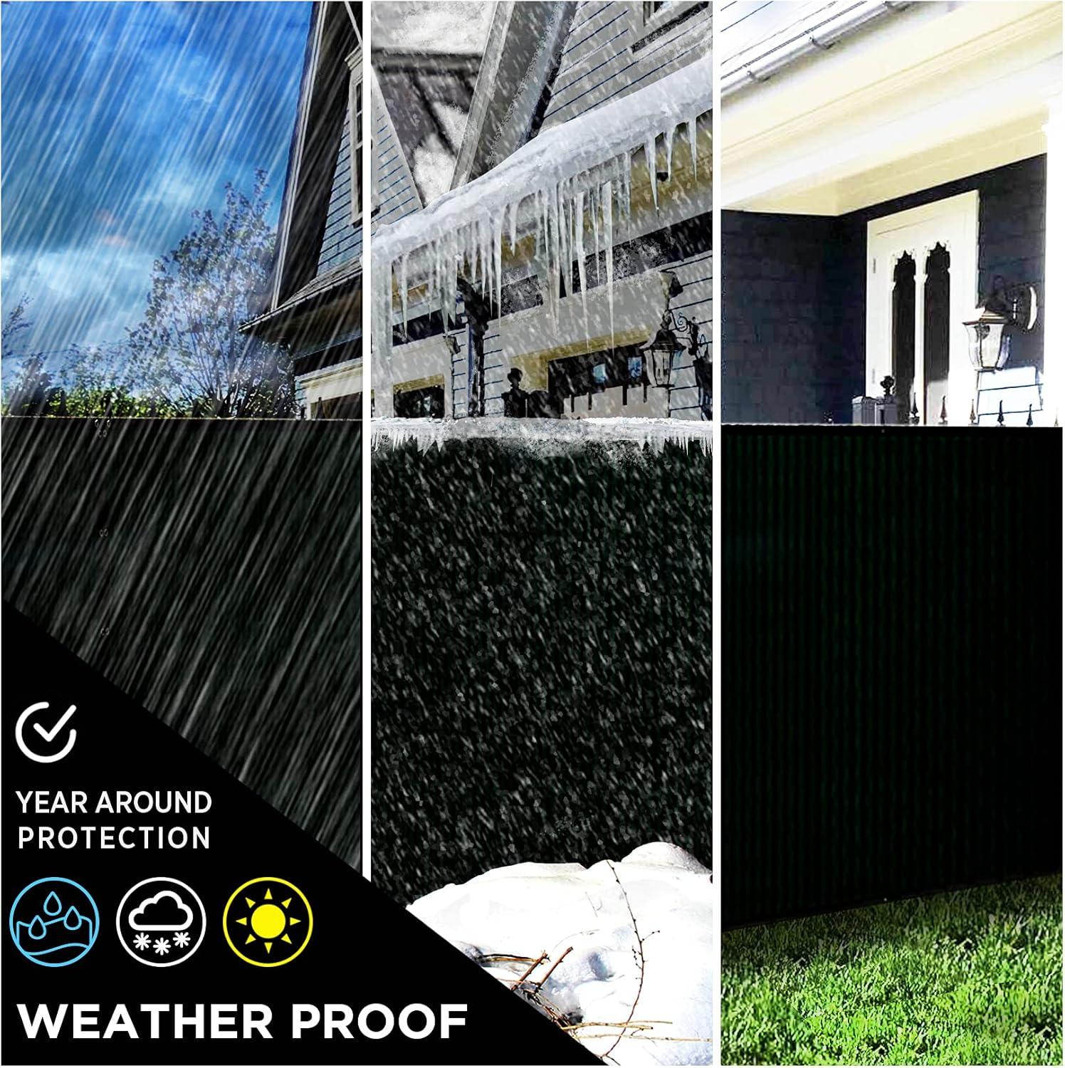 Black 5' x 50' Privacy Fence Screen with UV Resistance