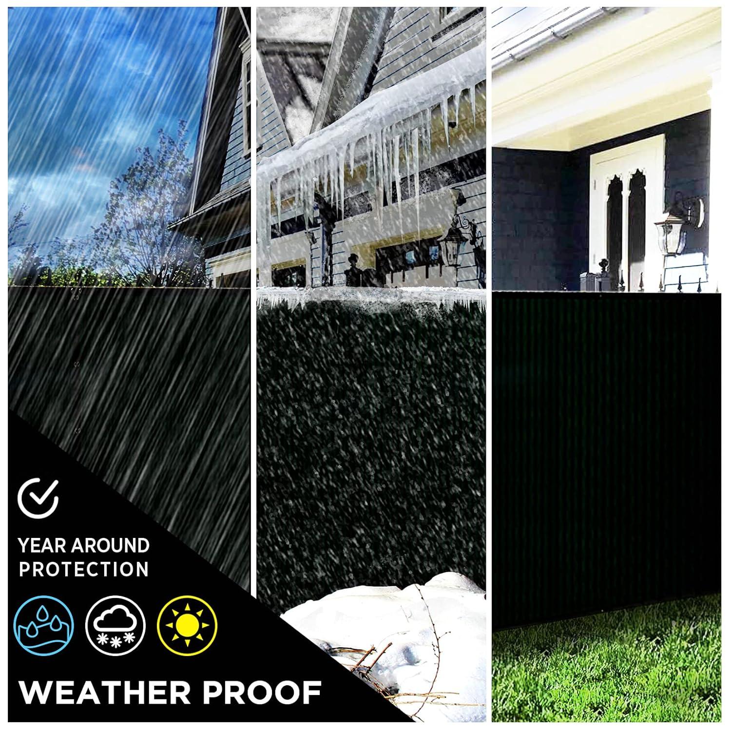 Boen - Backyard Privacy Screen Fence Covering 4' x 50' - Black - Instant Outdoor Privacy Fence Screen for Any Metal, Chain Link, Wood Panels or Plastic Fencing - Shade & Block Wind Privacy Wall