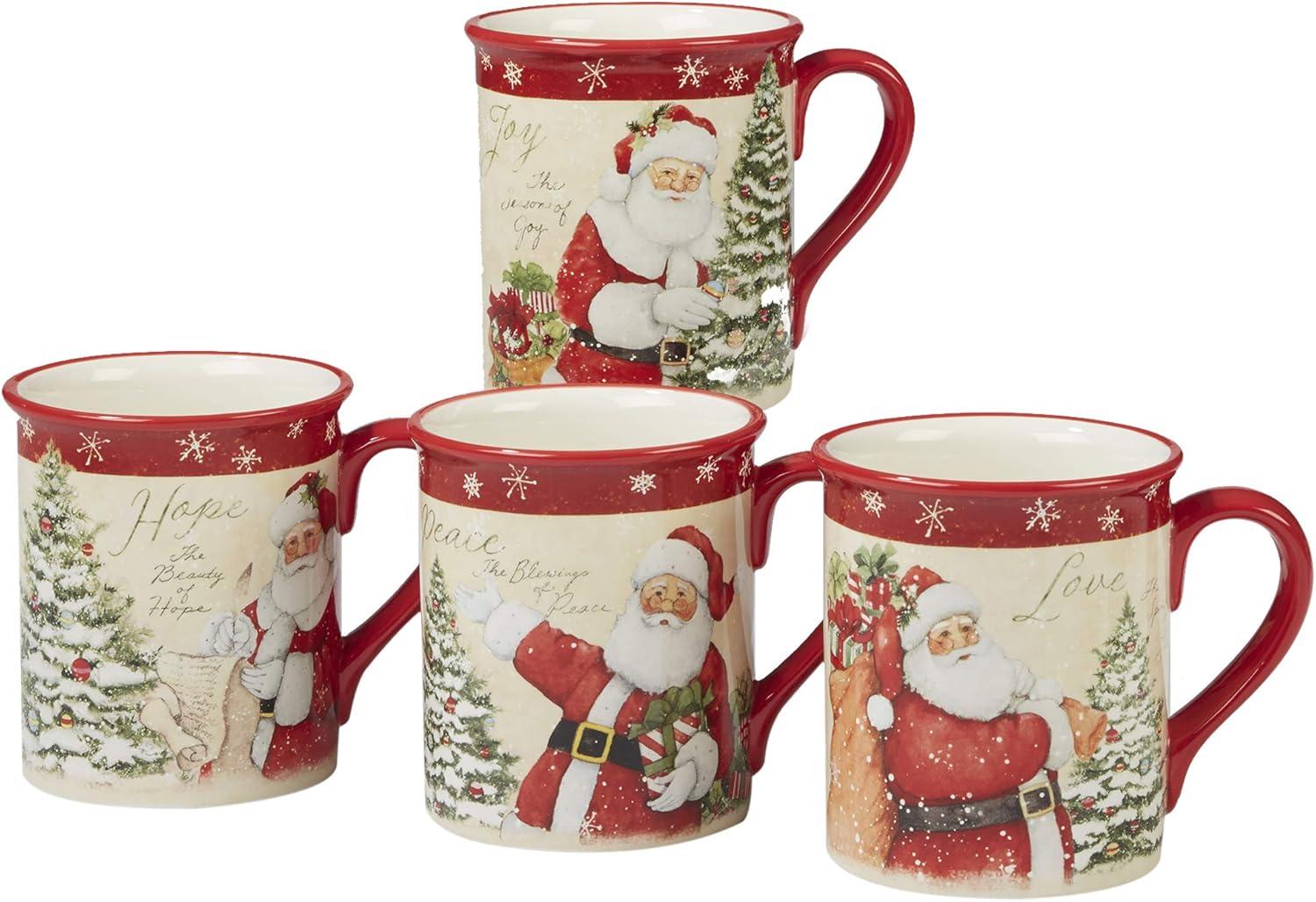 Holiday Wishes Multicolor Ceramic 16-Piece Dinnerware Set