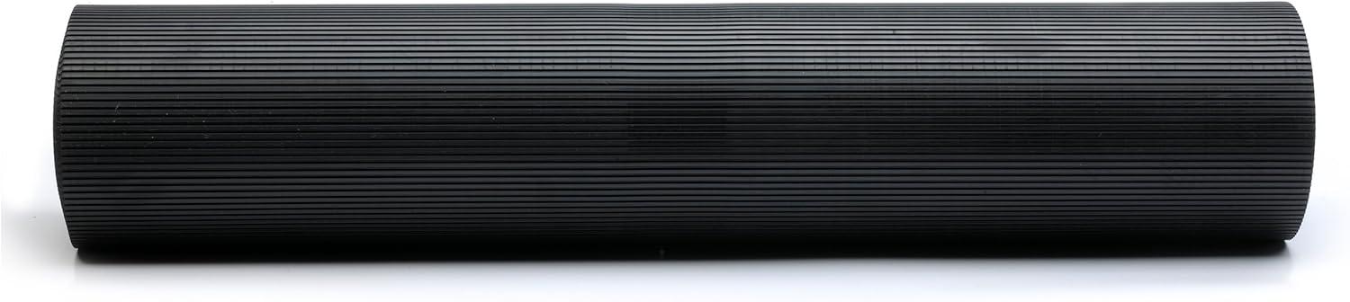 Black 36.5'' x 5.5'' Indoor/Outdoor Rubber Scraper Mat