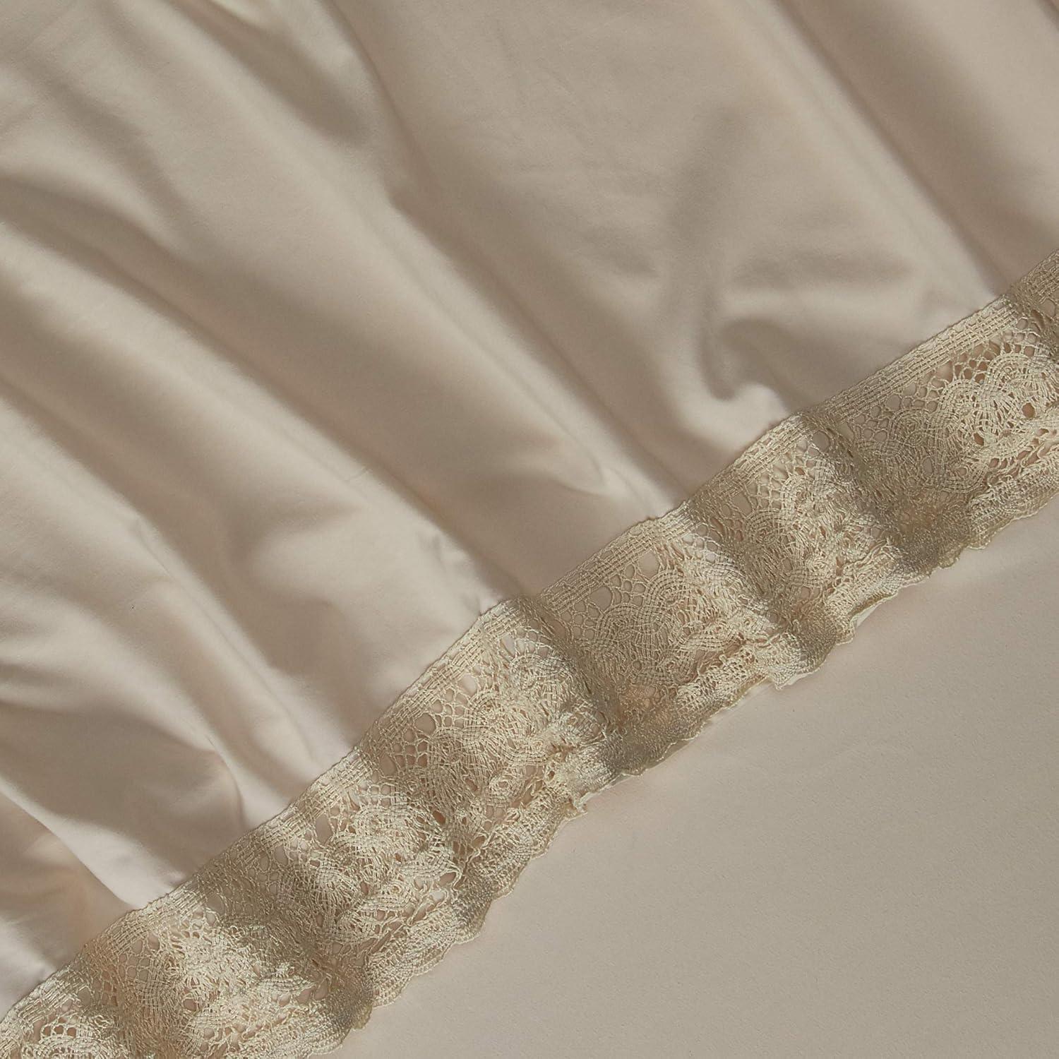 Modern Threads Modern Threads Yate Soft Microfiber Crochet Lace Sheets - Luxurious Microfiber Bed Sheets - Includes Flat Sheet, Fitted Sheet with Deep Pockets, & Pillowcases