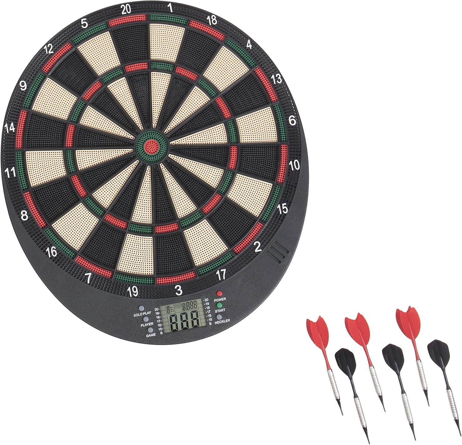 Arachnid Lightweight Electronic Dartboard with LCD Scoring Displays, Heckler Feature, 8-Player Scoring and 21 Games with 65 Variations