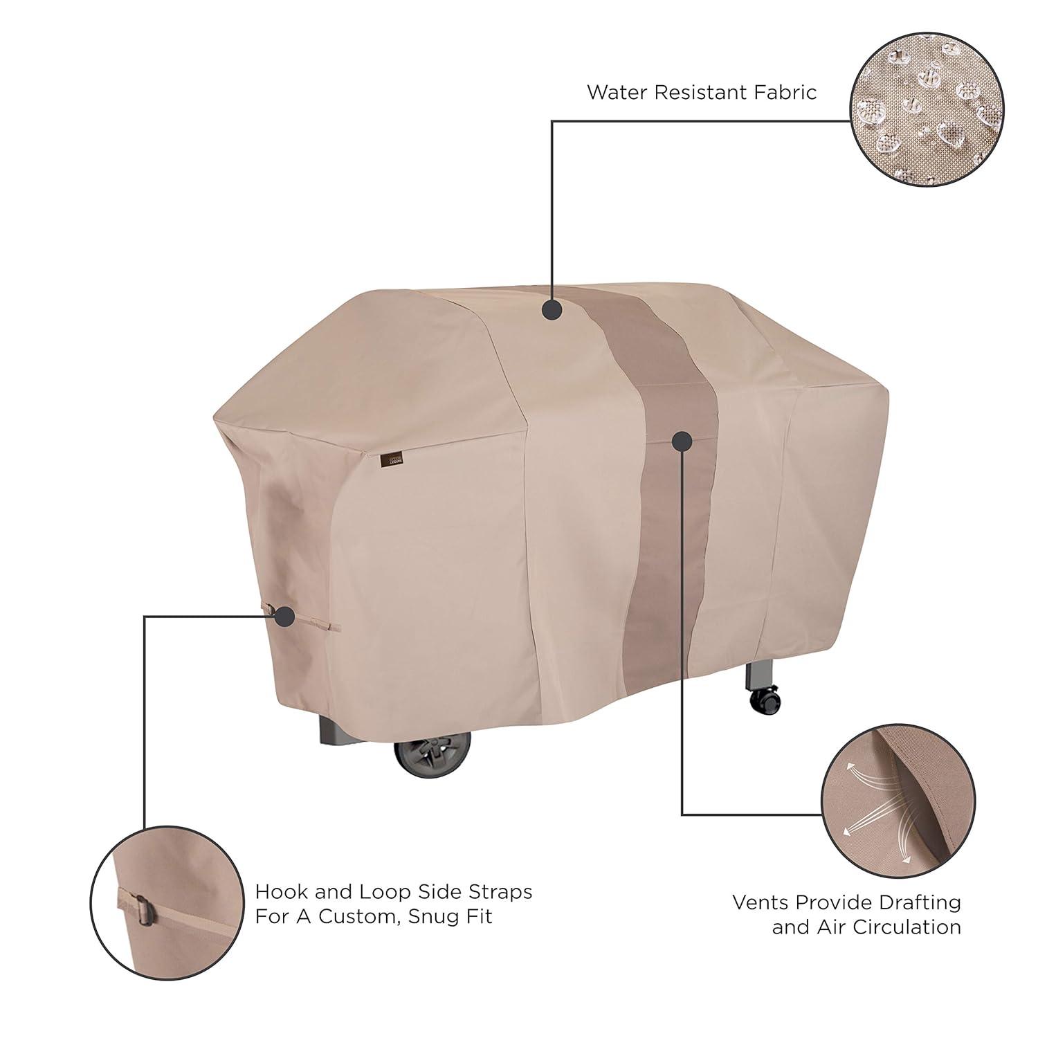 Modern Leisure Monterey 73 in. Outdoor Patio Grill Cover, 73"L x 25"W x 44.5"H, Beige