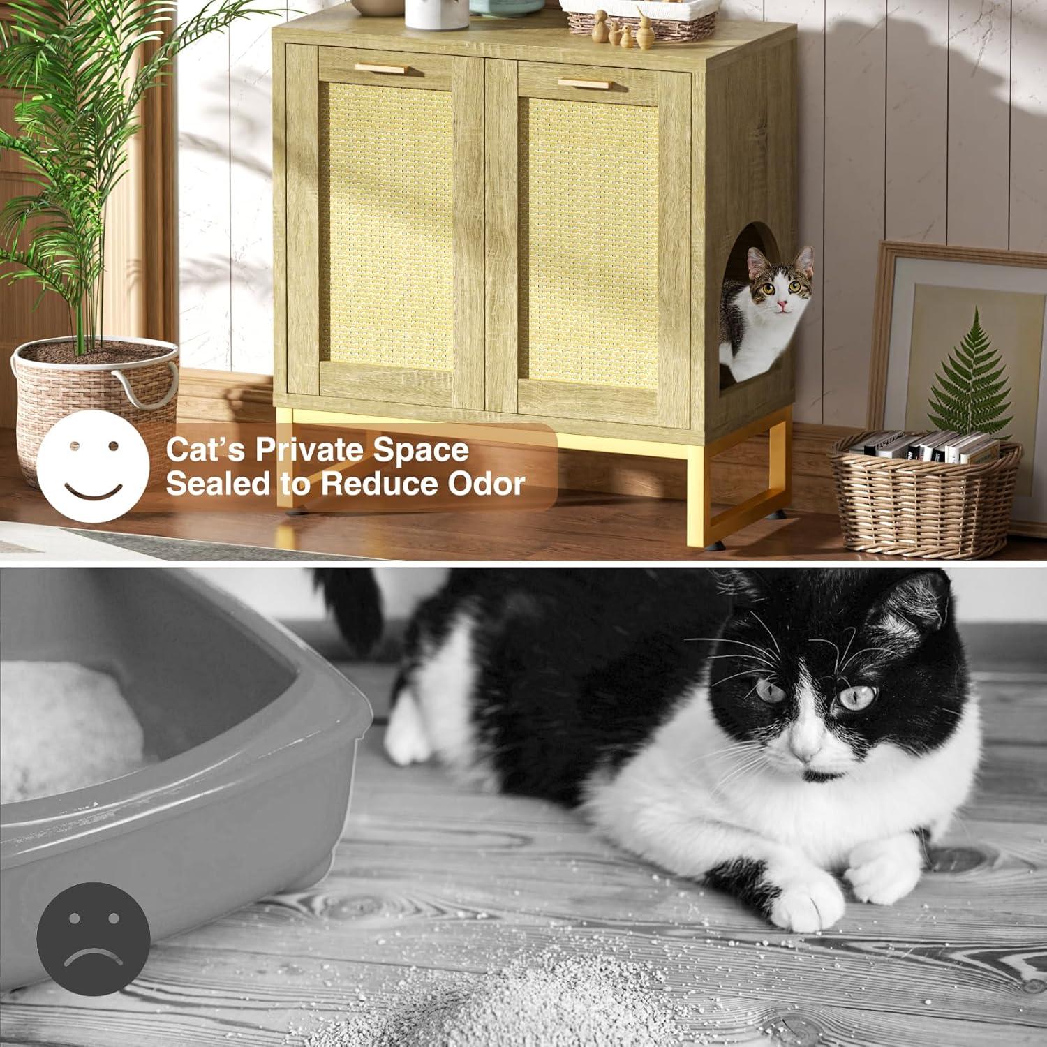 Archie & Oscar™ Cat Litter Box Enclosure With Cat Scratch Pad