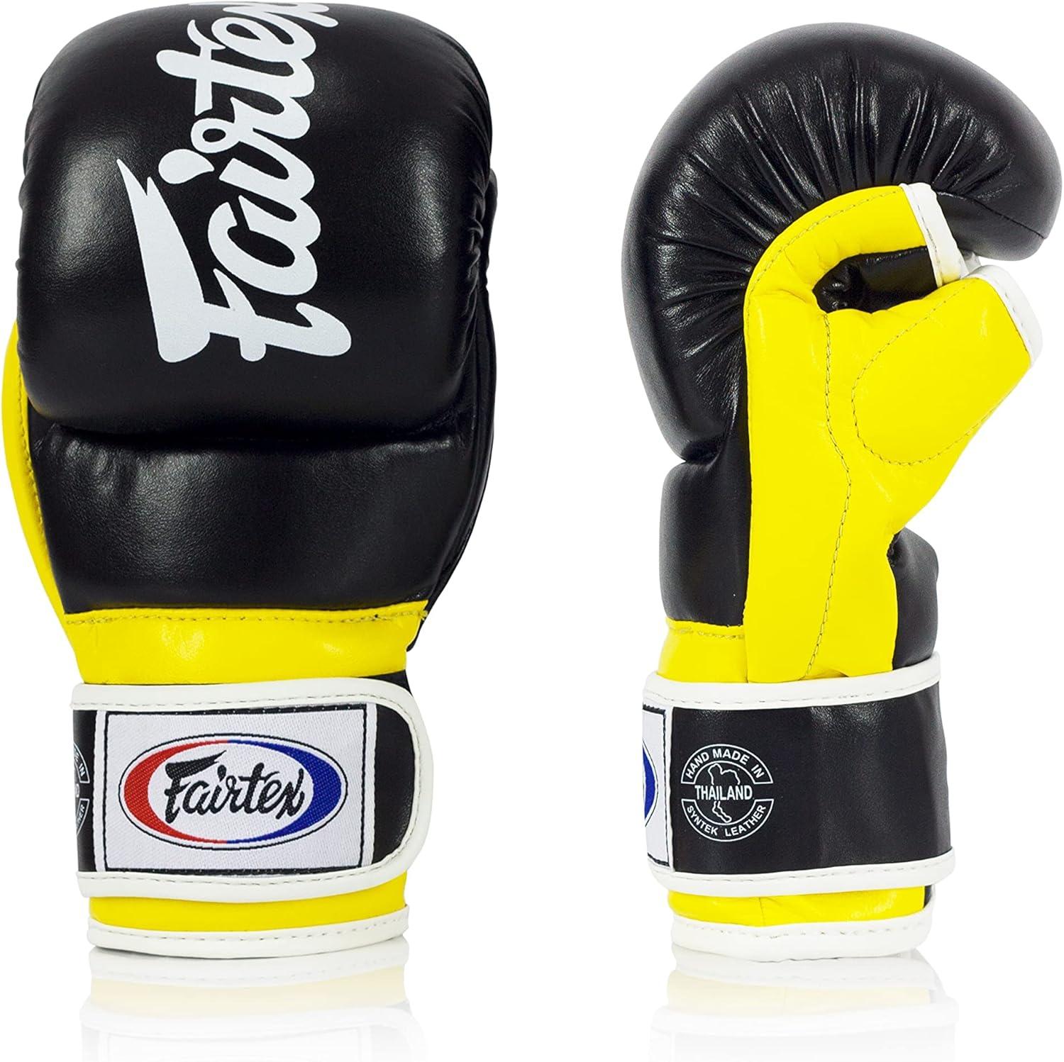 Fairtex FGV18 Super Sparring Grappling MMA Gloves Black/Yellow Large