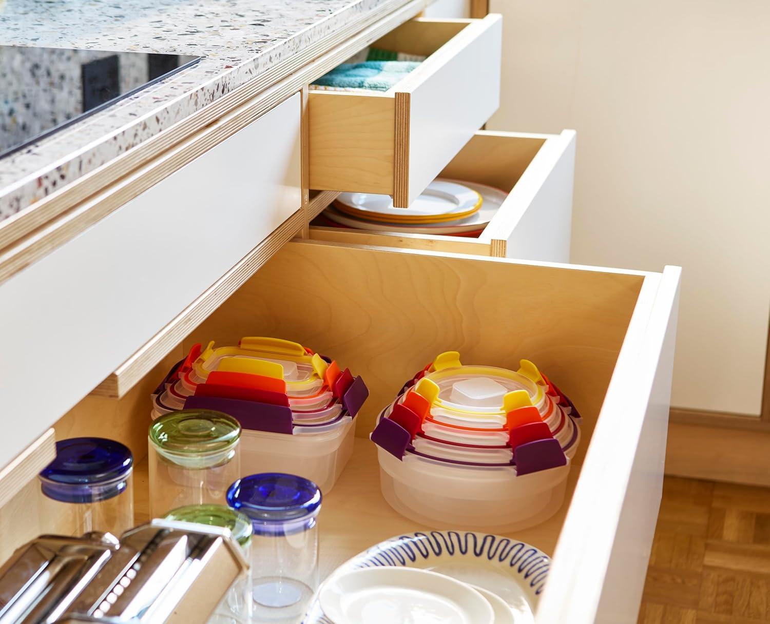 Joseph Joseph Joseph Joseph Nest Lock 8-Piece Round Food Storage Container Set, BPA Free