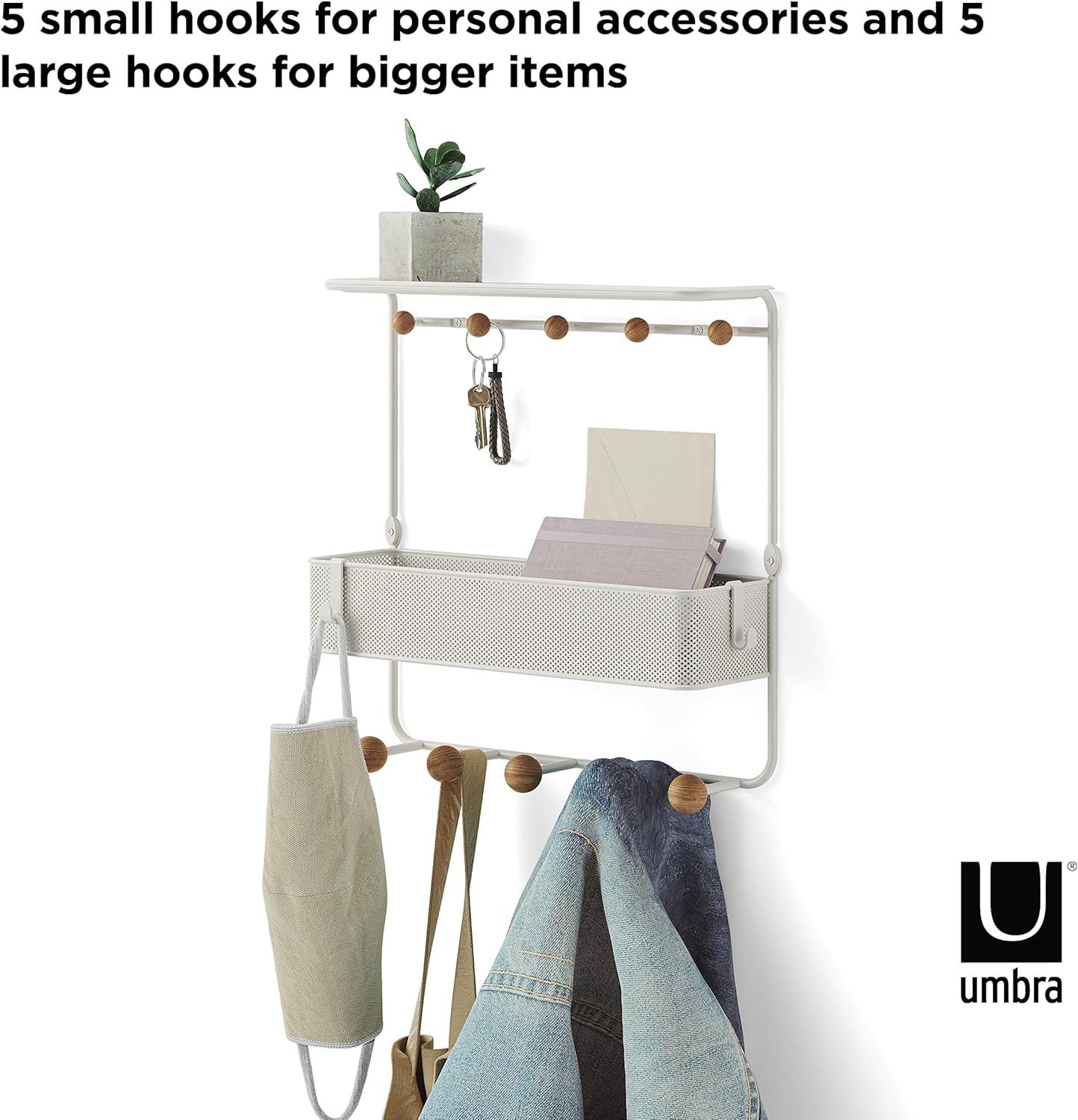 Estique Multi-Hook Wall Shelf