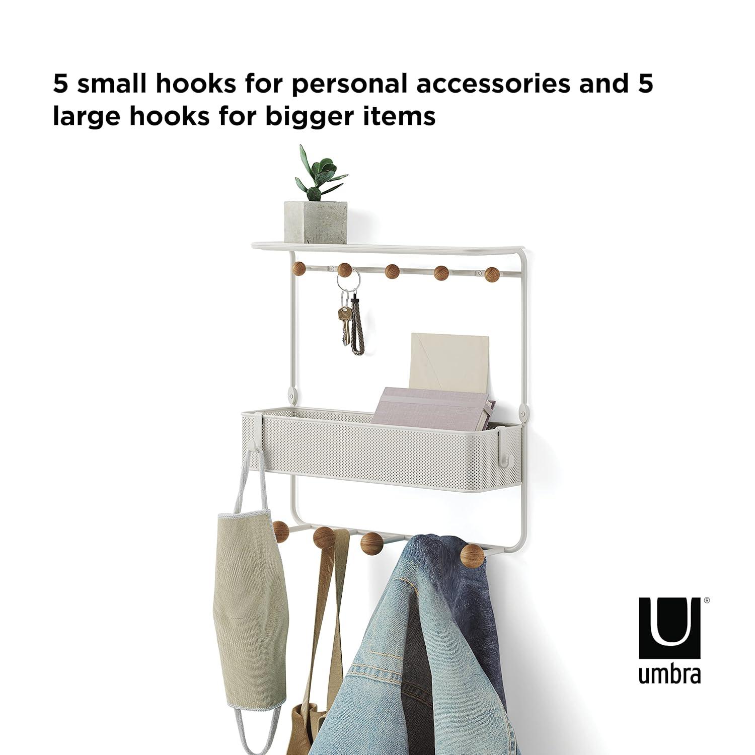 Estique Multi-Hook Wall Shelf