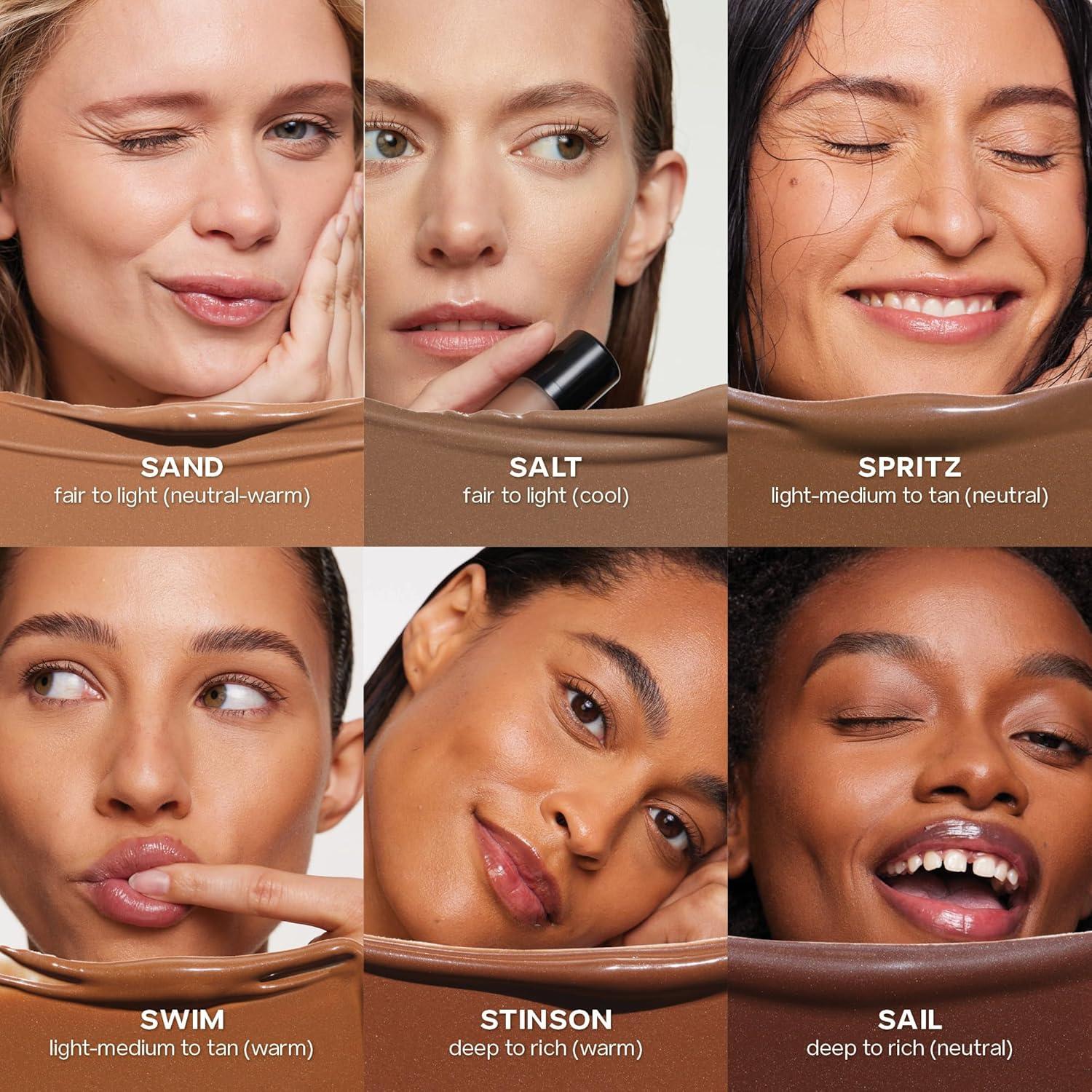 Saie Dew Bronze Soft-Focus Liquid Bronzer in Salt