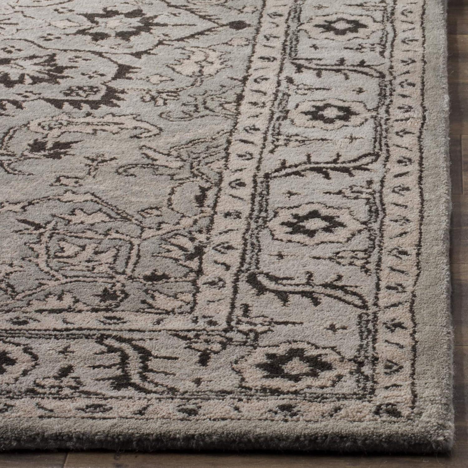 Antiquity AT58 Hand Tufted Area Rug - Grey/Beige - 6'x9' - Safavieh.