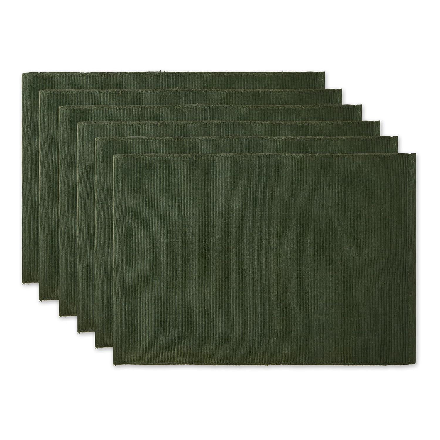 PLACEMAT DARK GREEN Set of 6