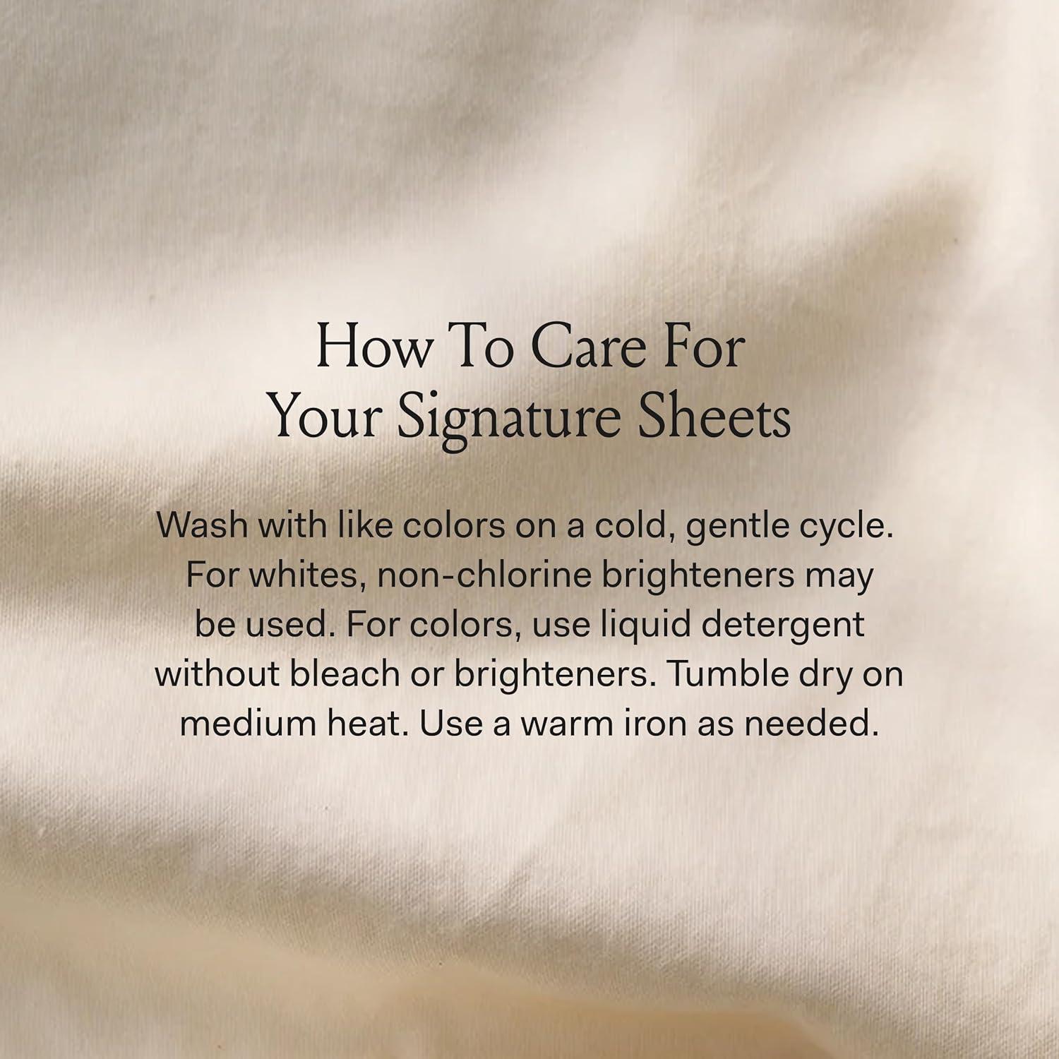BOLL & BRANCH Signature Hemmed Sheet Set - Twin, White - Luxury 100% Organic Cotton - Includes 1 Flat, 1 Fitted, 2 Pillowcases - Buttery Soft